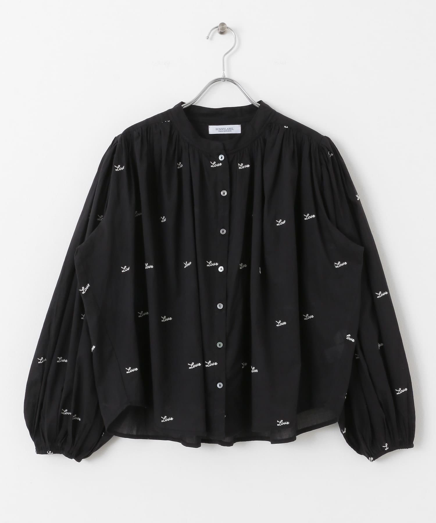 Love embroideryブラウス ブラック FREE