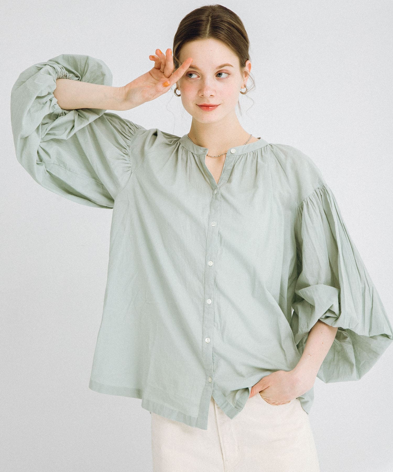 キャピタル KAPITAL コットン ギャザー プルオーバー ブラウス 楽天 キャピタル KAPITAL コットン ギャザー プルオーバー ブラウス 楽天