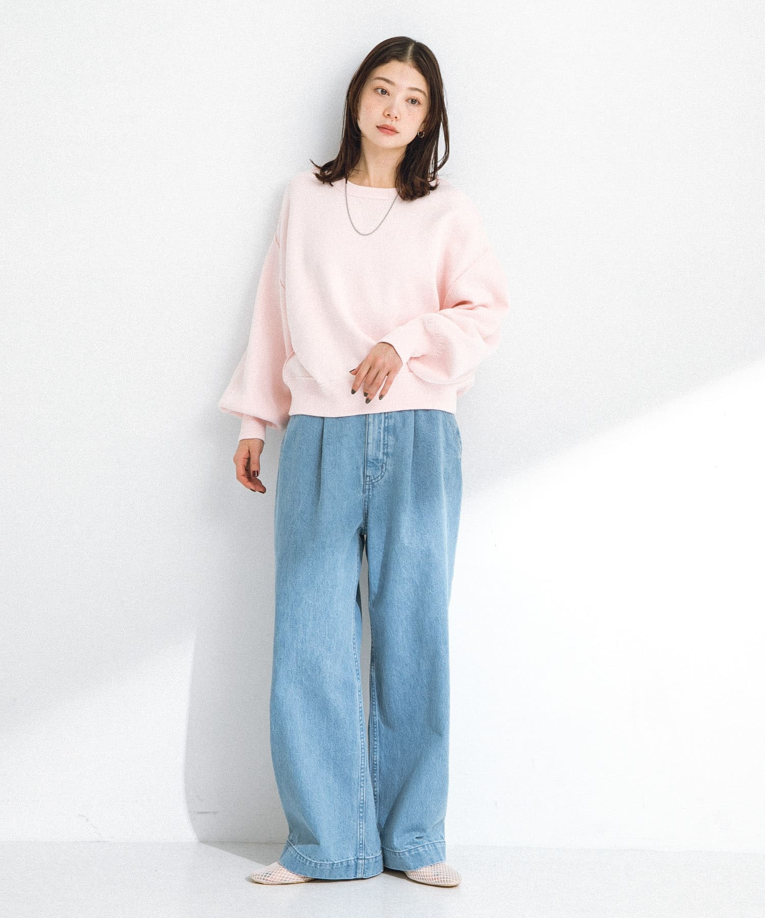 34サイズ/低身長向けも展開』タックデニム(34 インディゴ): ボトム
