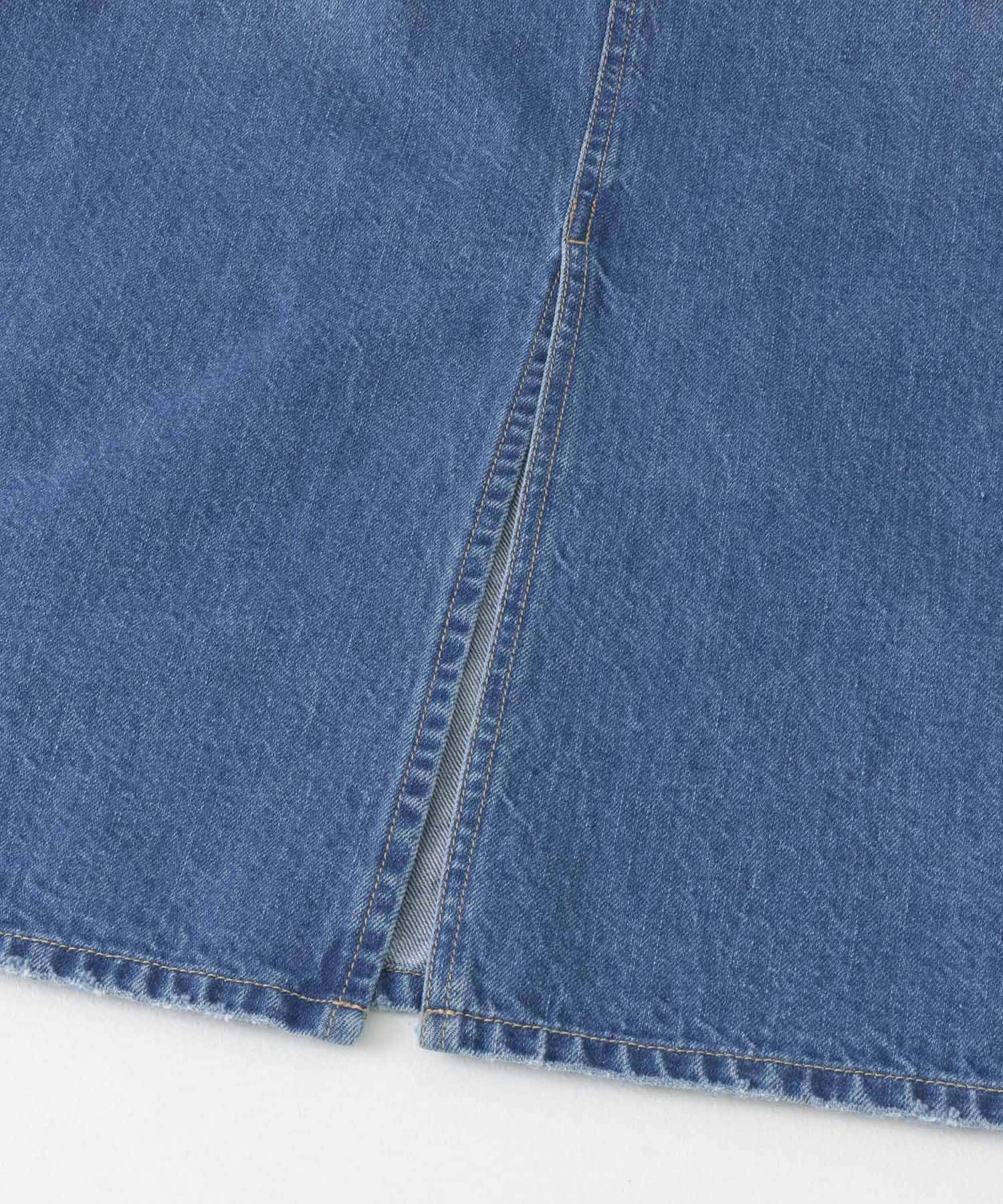 Aラインデニムスカート インディゴ 36