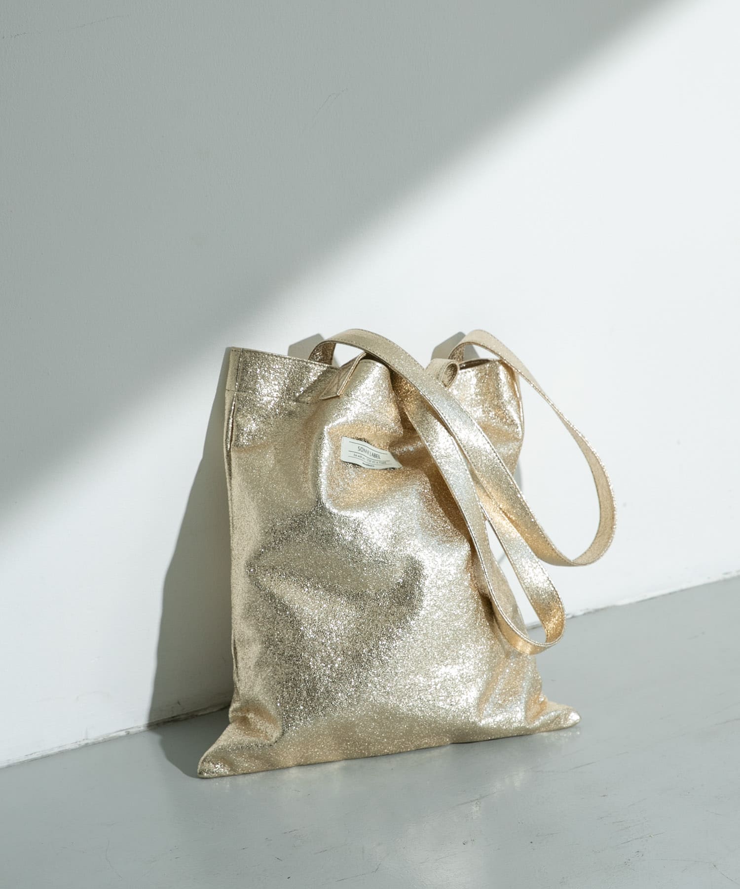 メタリックトートバッグ ゴールド one