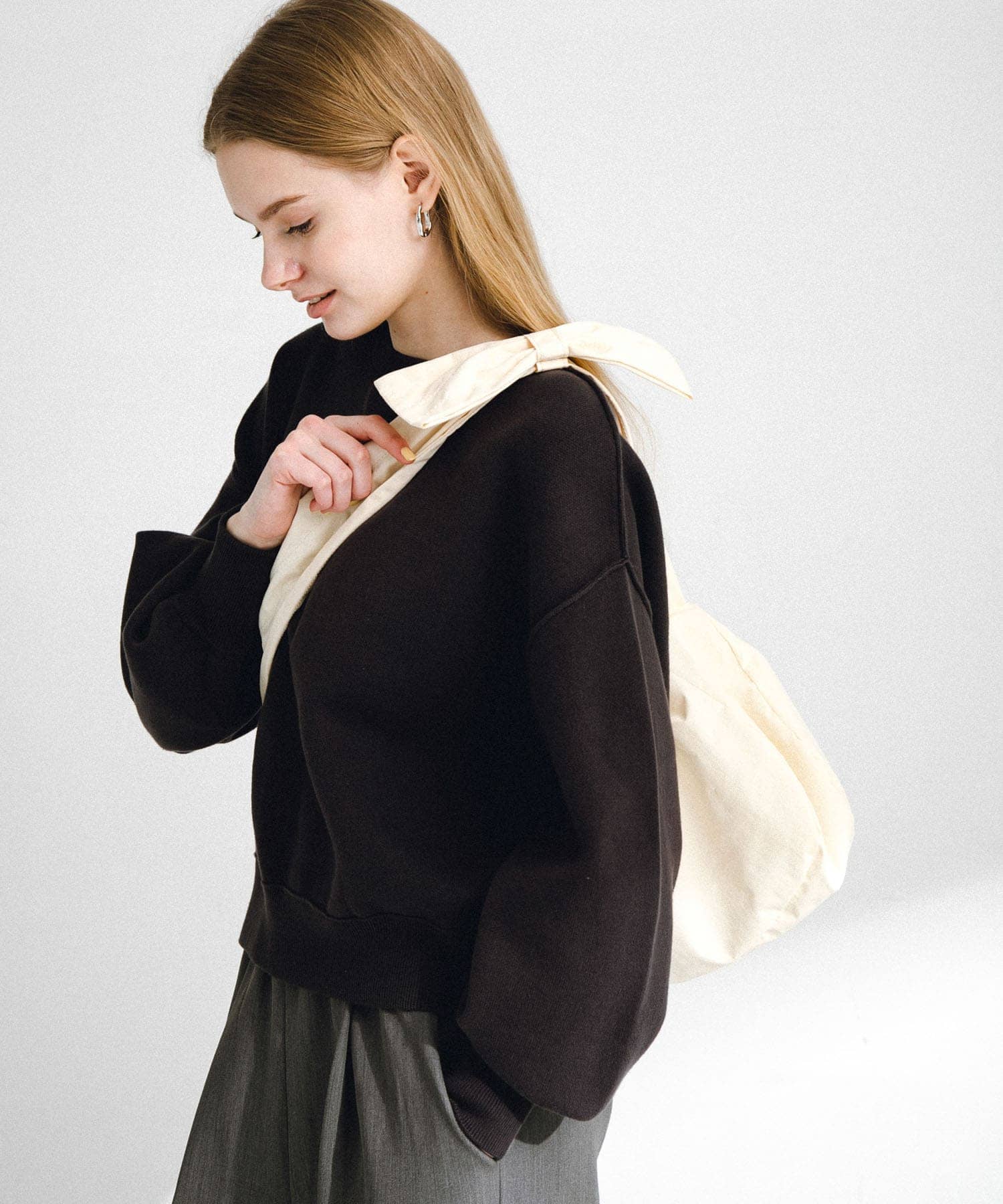 2WAYリボンショルダーバッグ アイボリー one