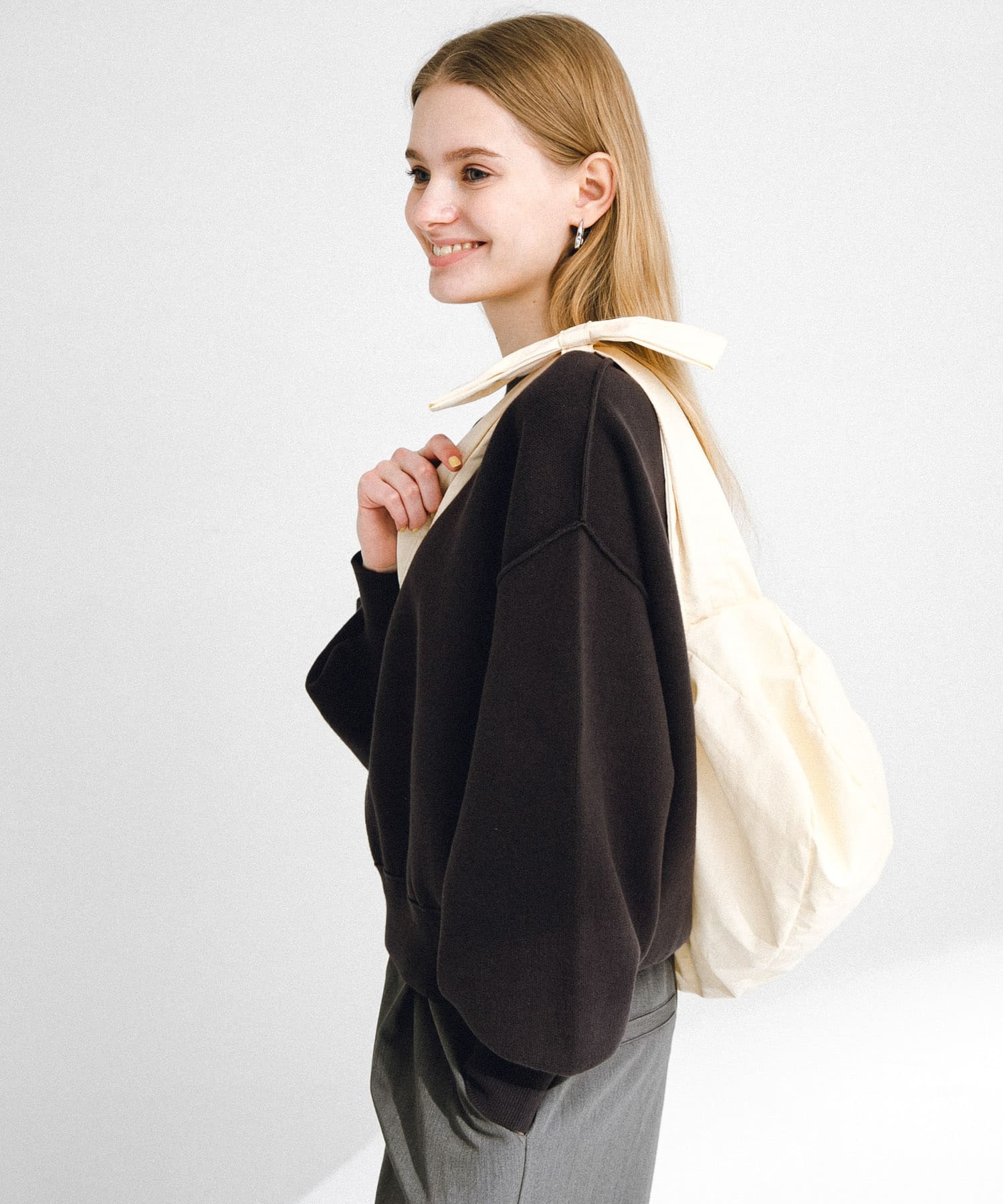 2WAYリボンショルダーバッグ アイボリー one