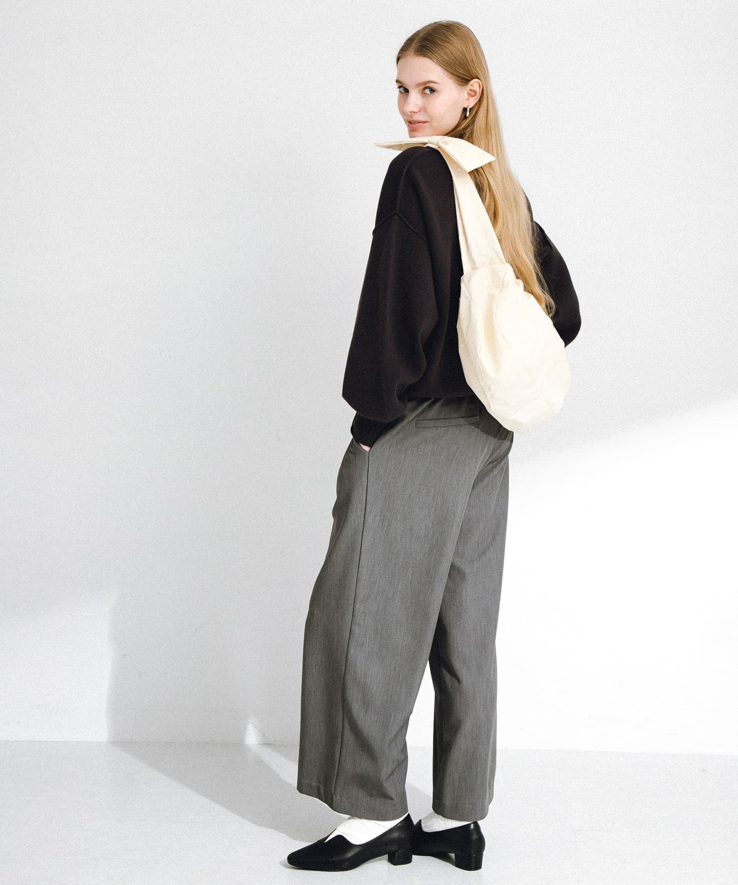 2WAYリボンショルダーバッグ アイボリー one