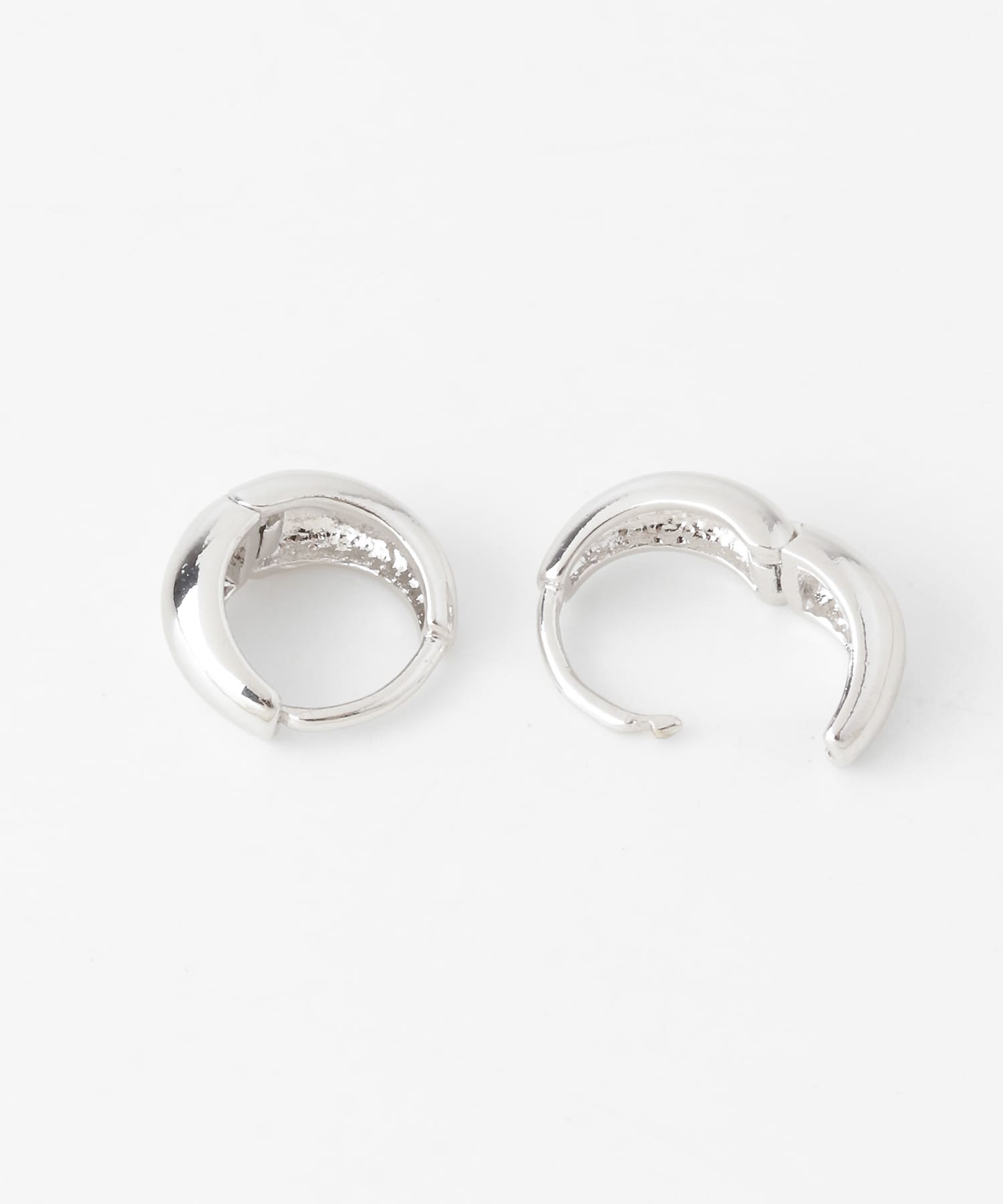 ミニドロップフープピアス シルバー one
