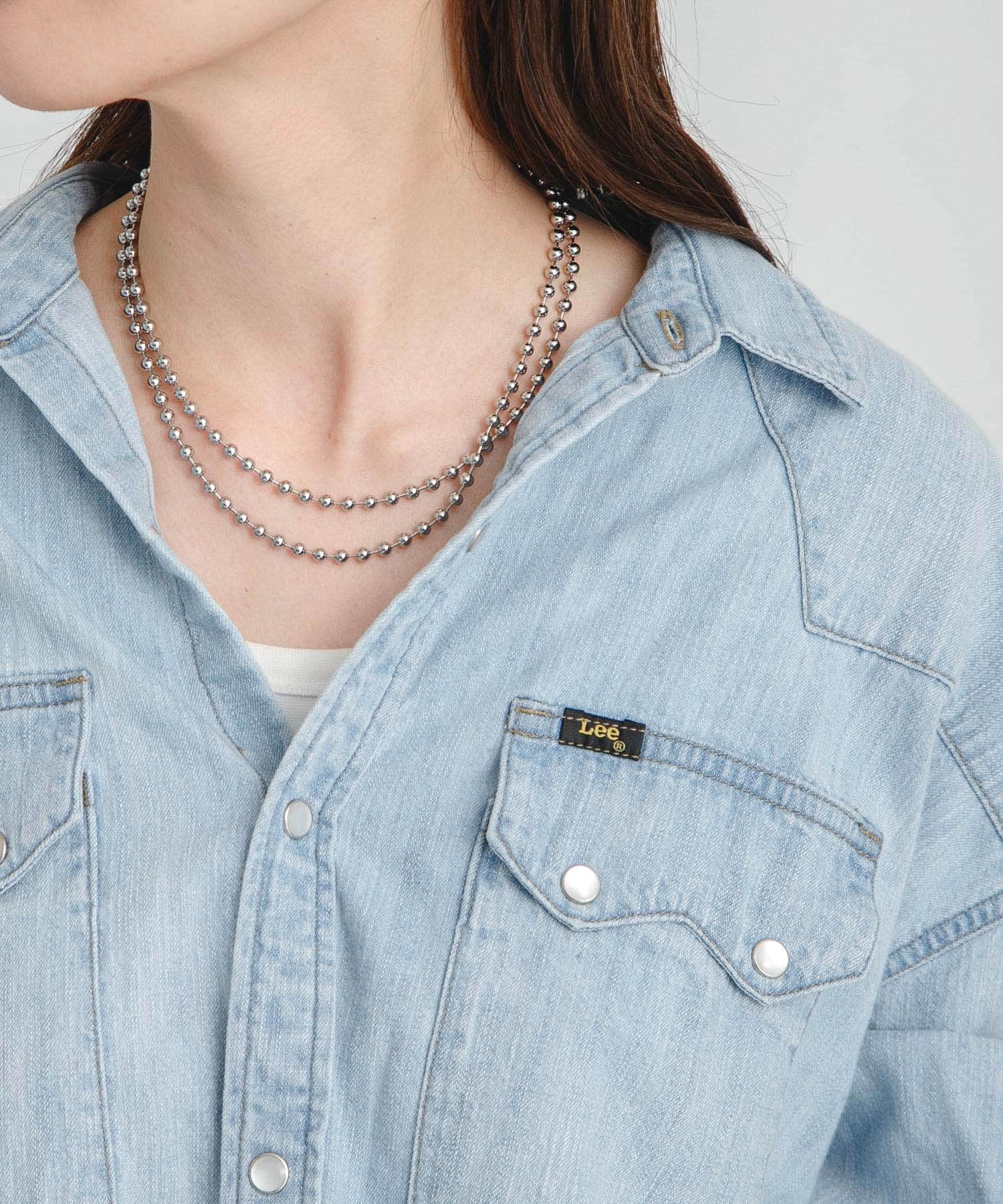 ロングボールチェーンネックレス