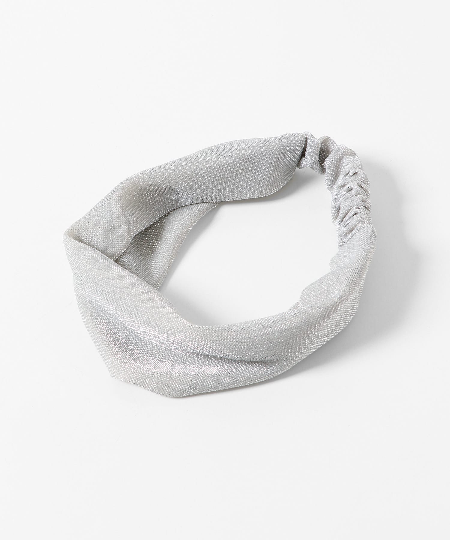 ラメヘアターバン グレー one