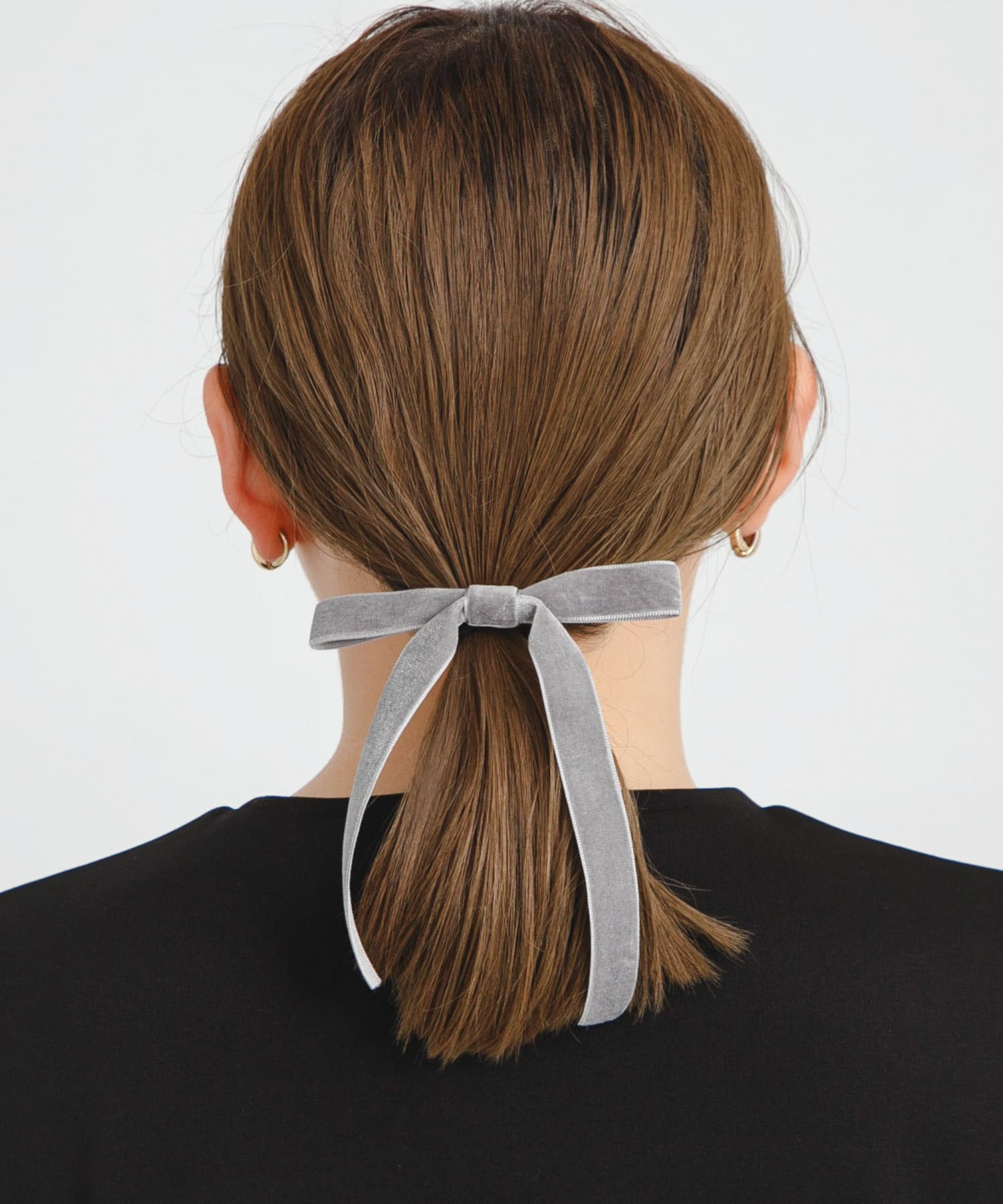 ベロアリボンヘアゴム