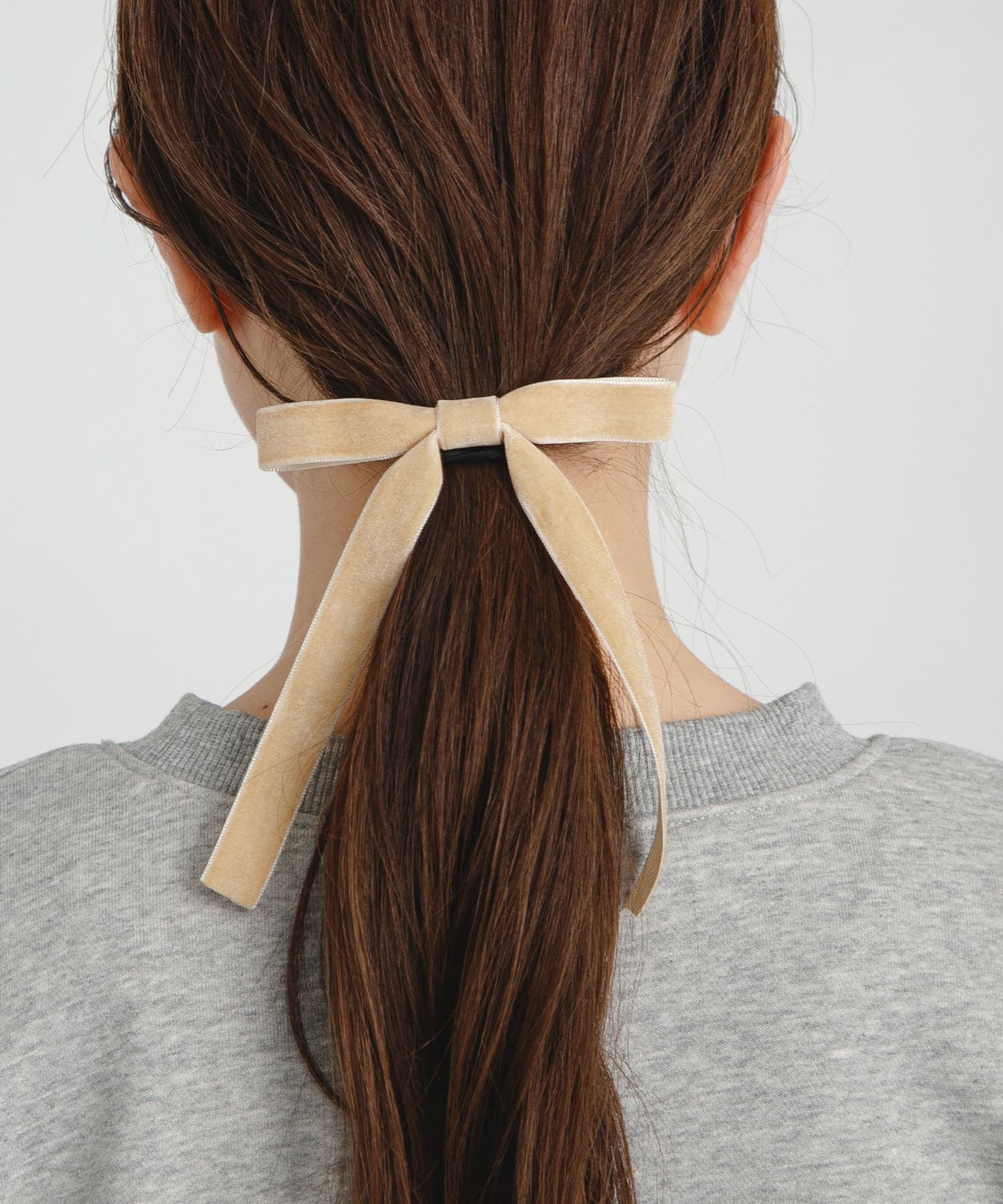 ベロアリボンヘアゴム オフ one