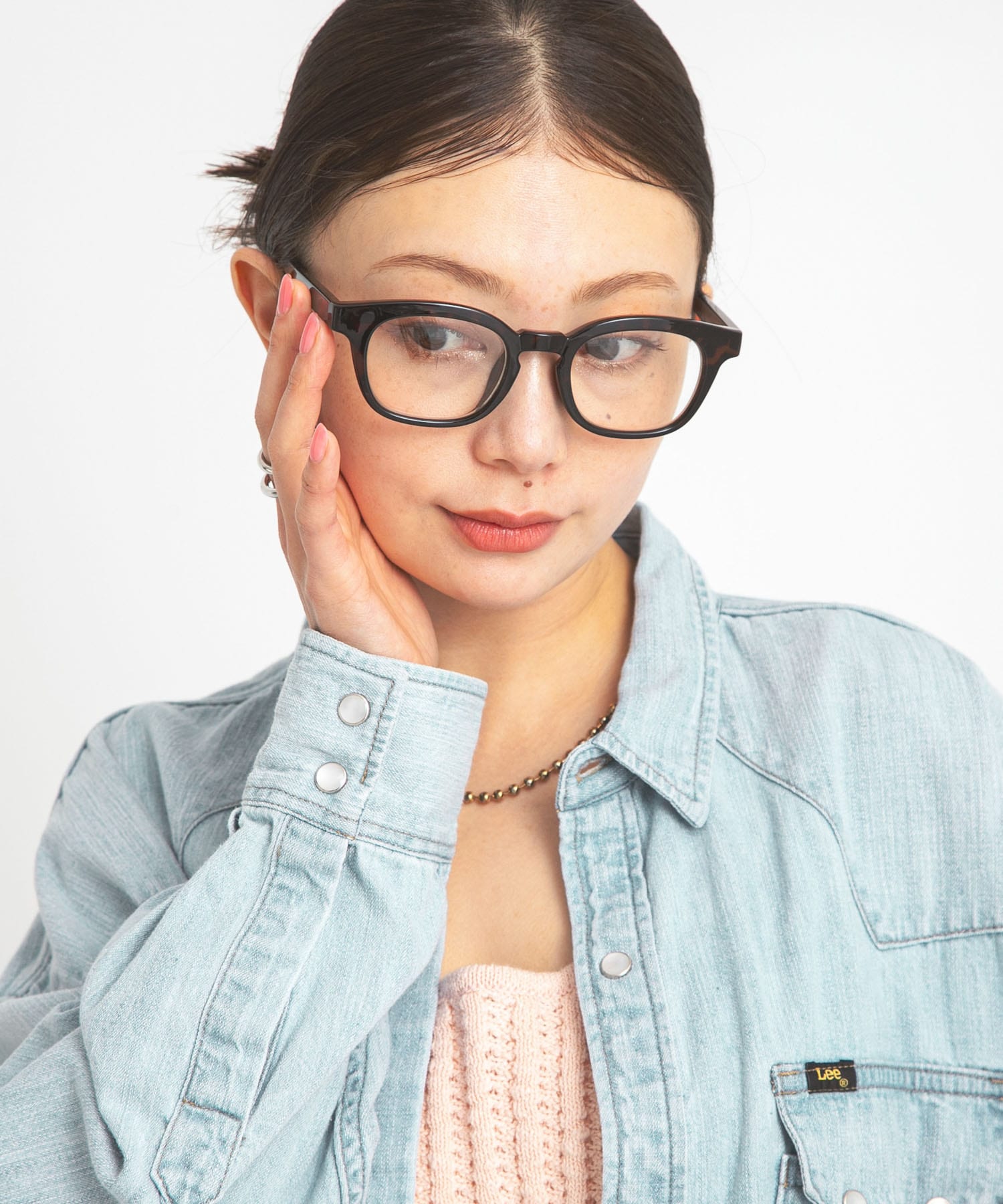 ウェリントンメガネ ブラウン one