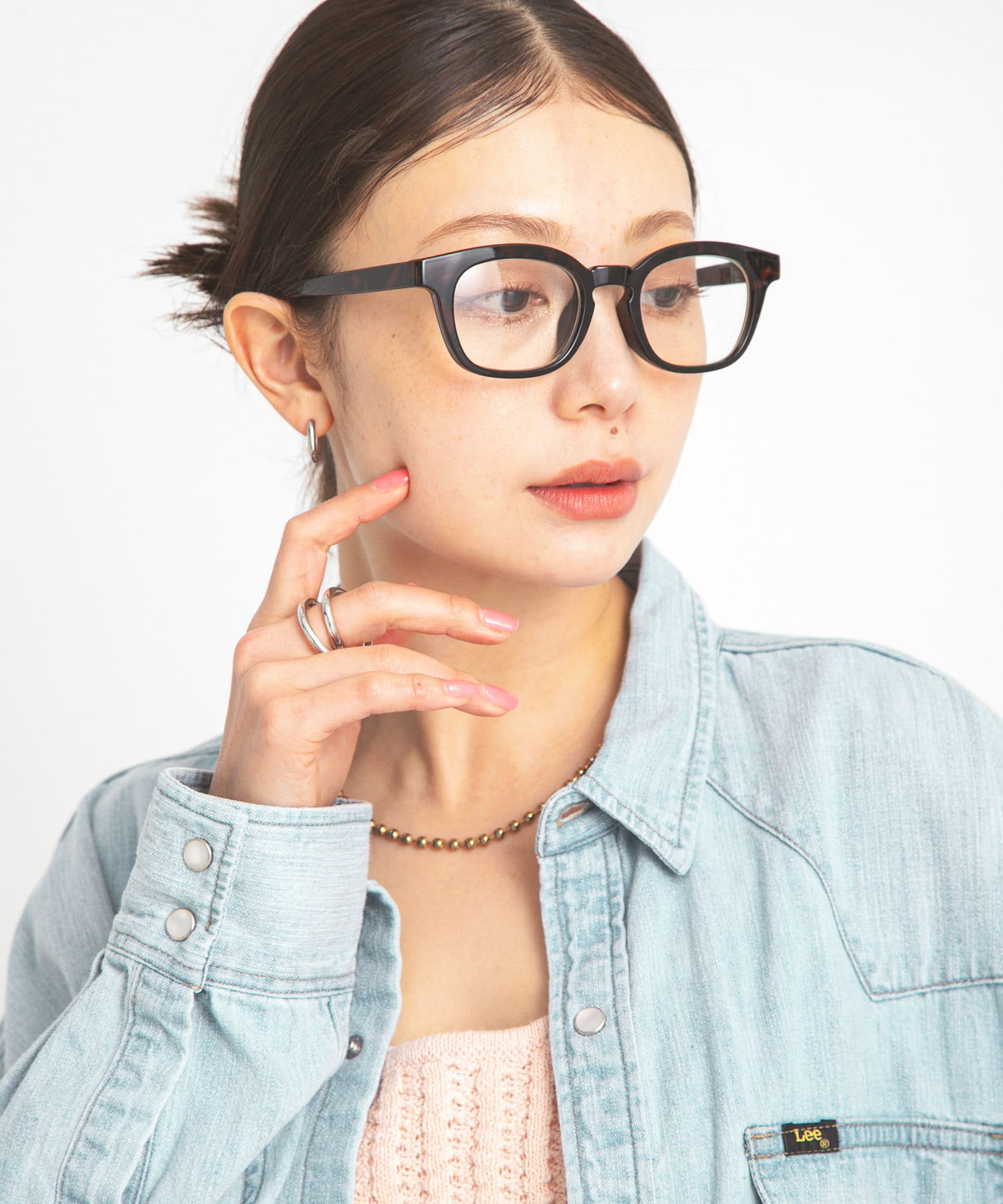 ウェリントンメガネ ブラウン one