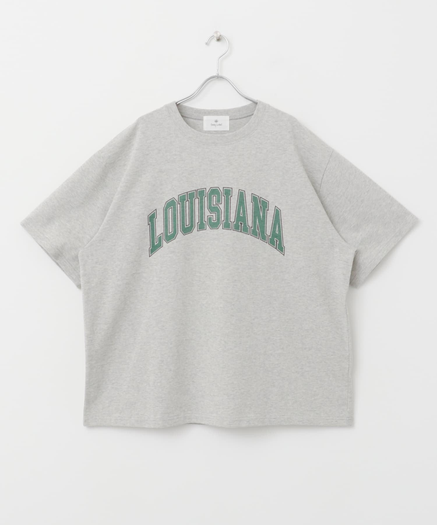 ロゴプリントオーバーサイズTシャツ オートミール M