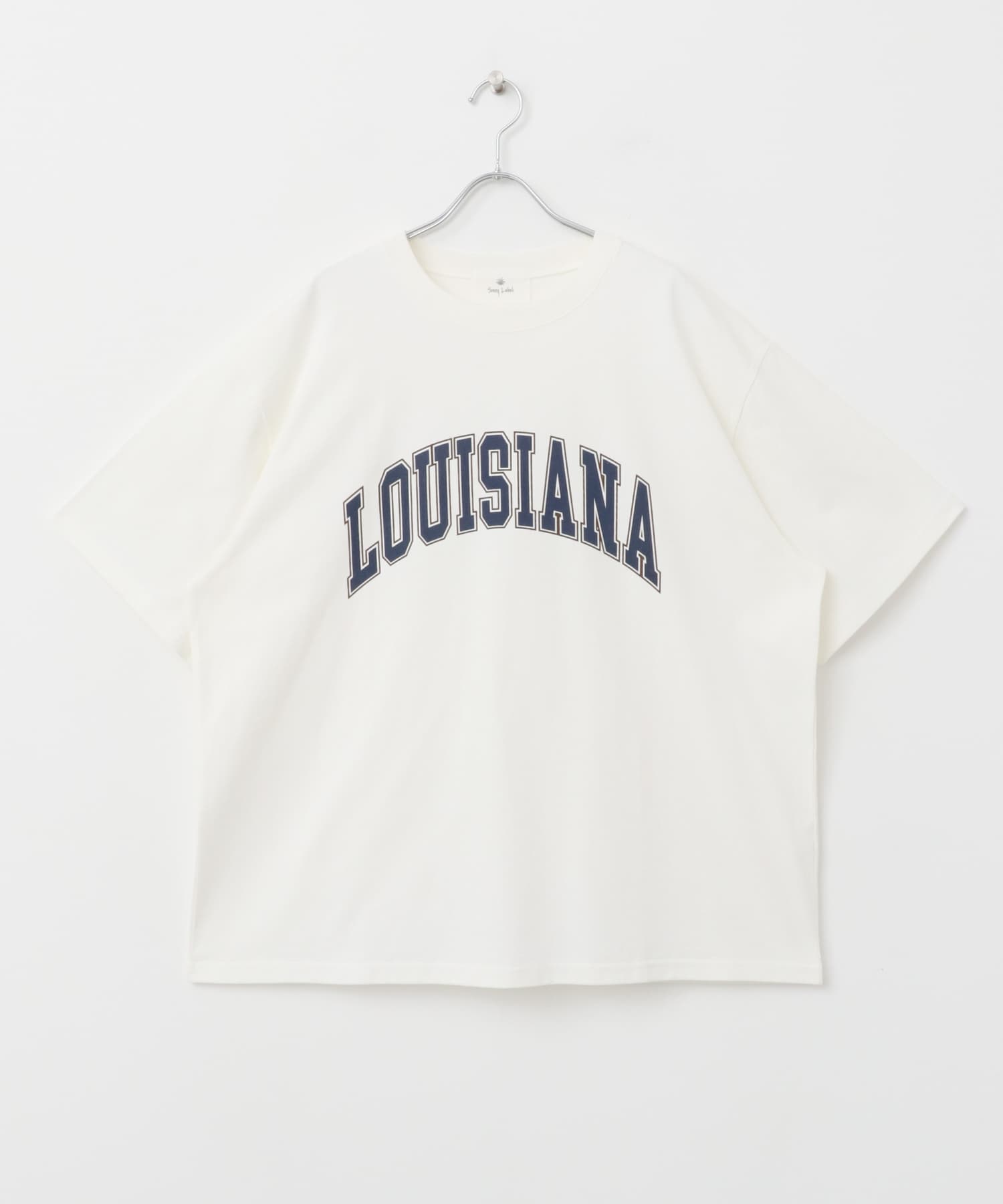 ロゴプリントオーバーサイズTシャツ オフ M