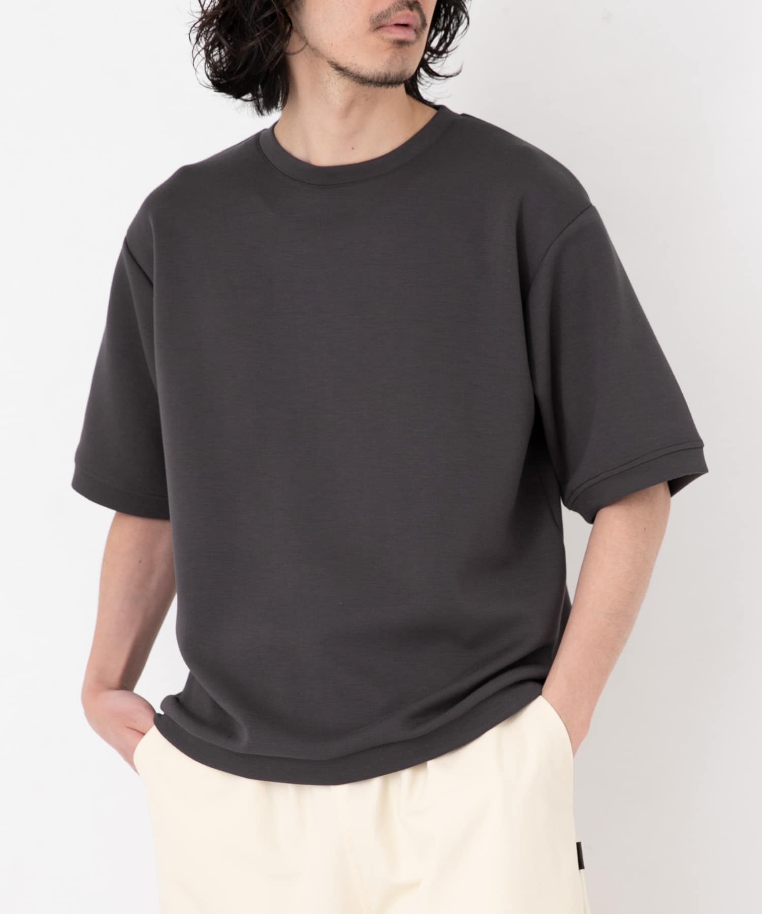 シルキーダンボールニットTシャツ(M ホワイト): トップス｜URBAN