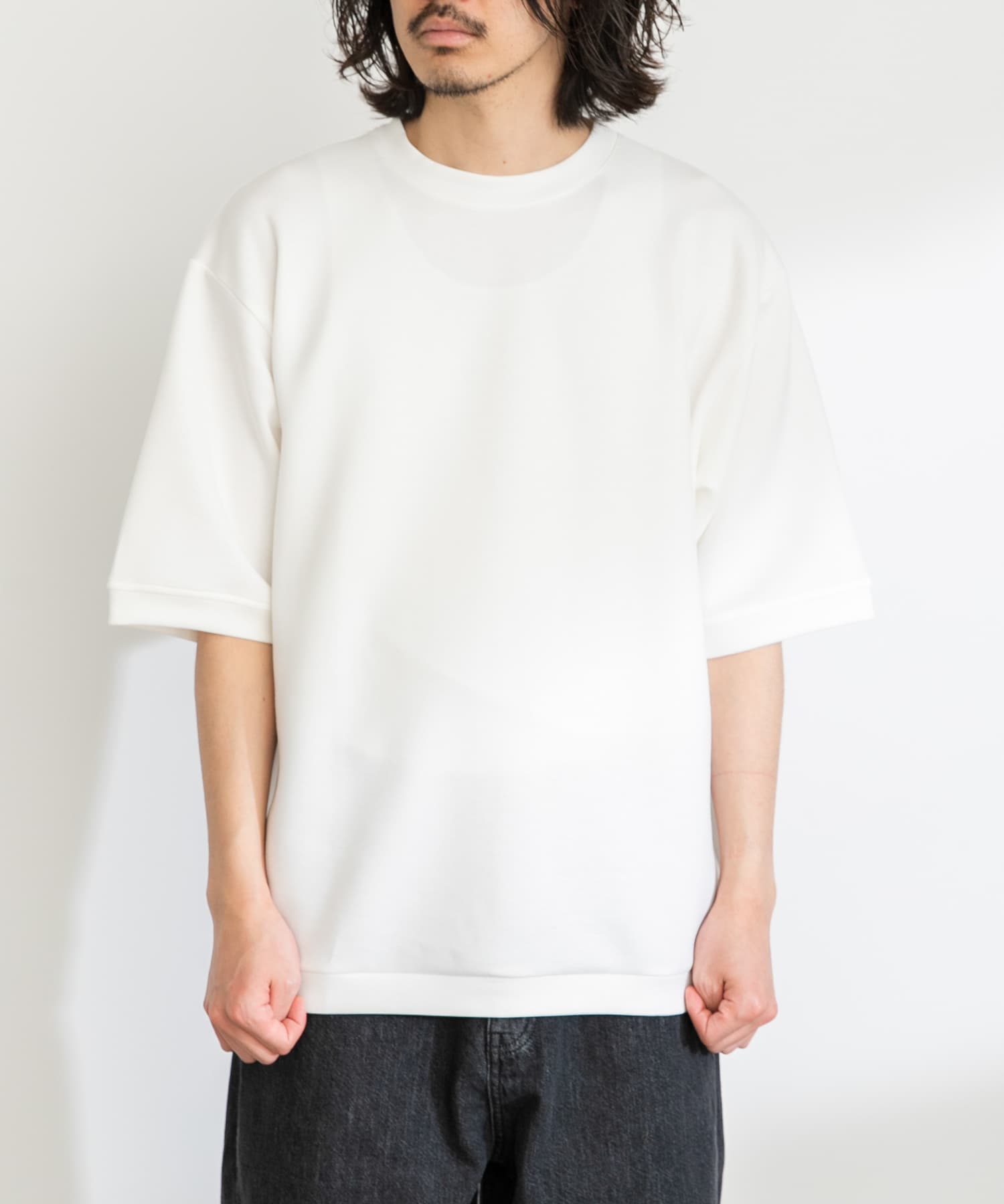 シルキーダンボールニットTシャツ(M ホワイト): トップス｜URBAN