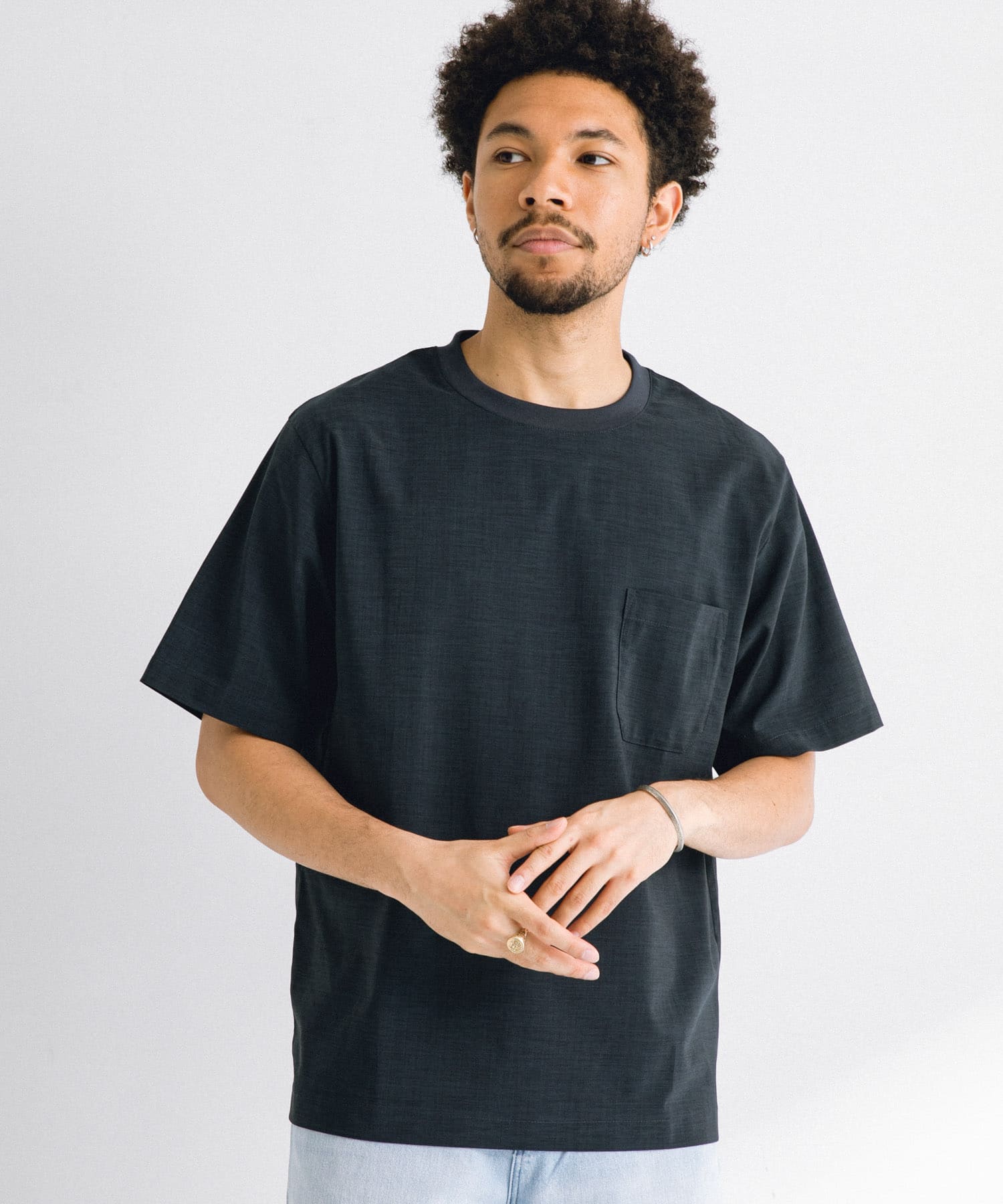 『吸水速乾』クイックドライリネンタッチTシャツ