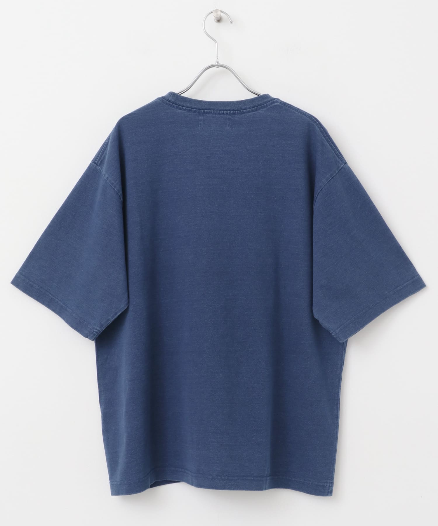 うさと　インディゴ・ ノースリーブ・シャツ インディゴショートスリーブTシャツ(M インディゴ): トップス