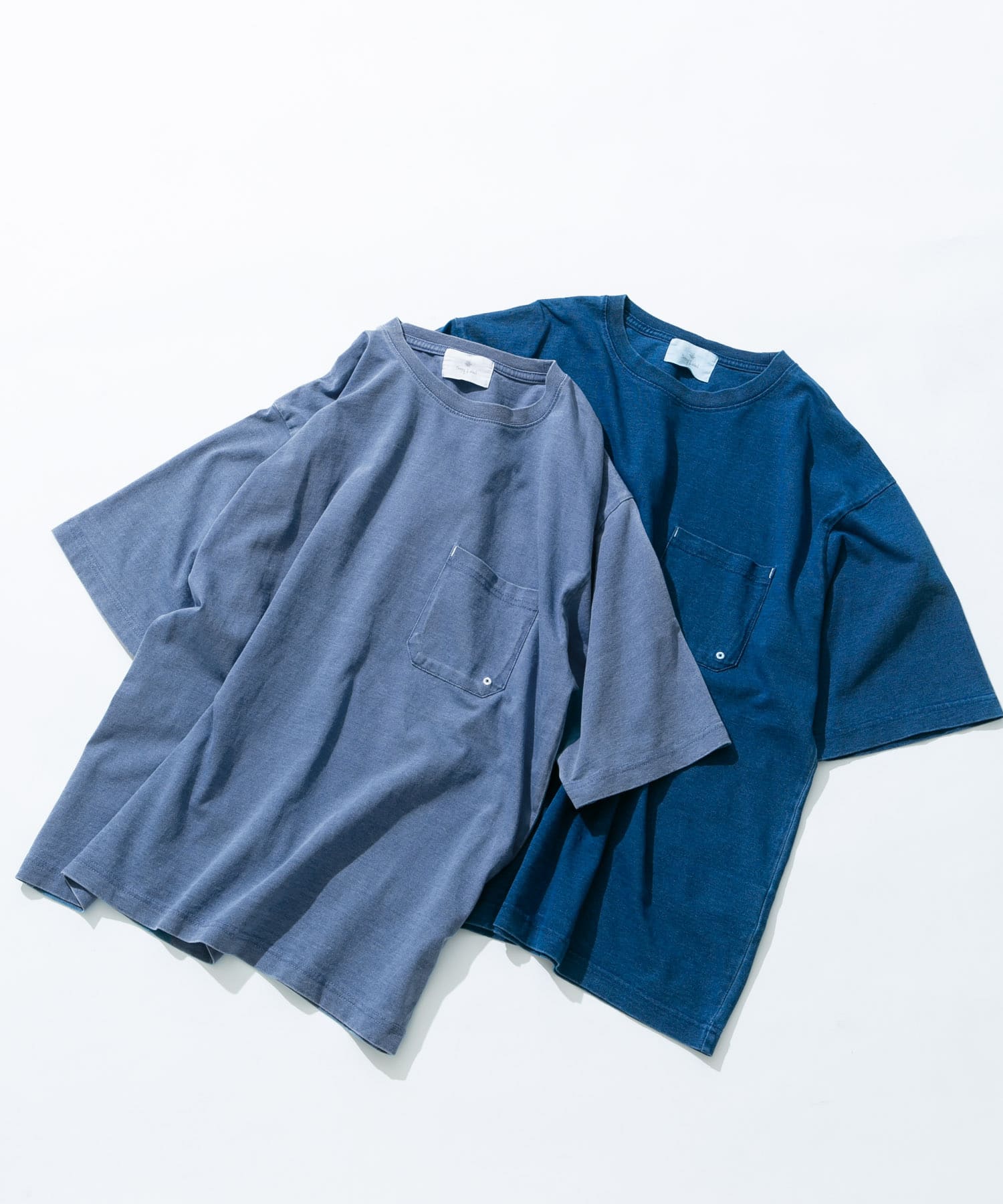 インディゴショートスリーブTシャツ ライトインディゴ M