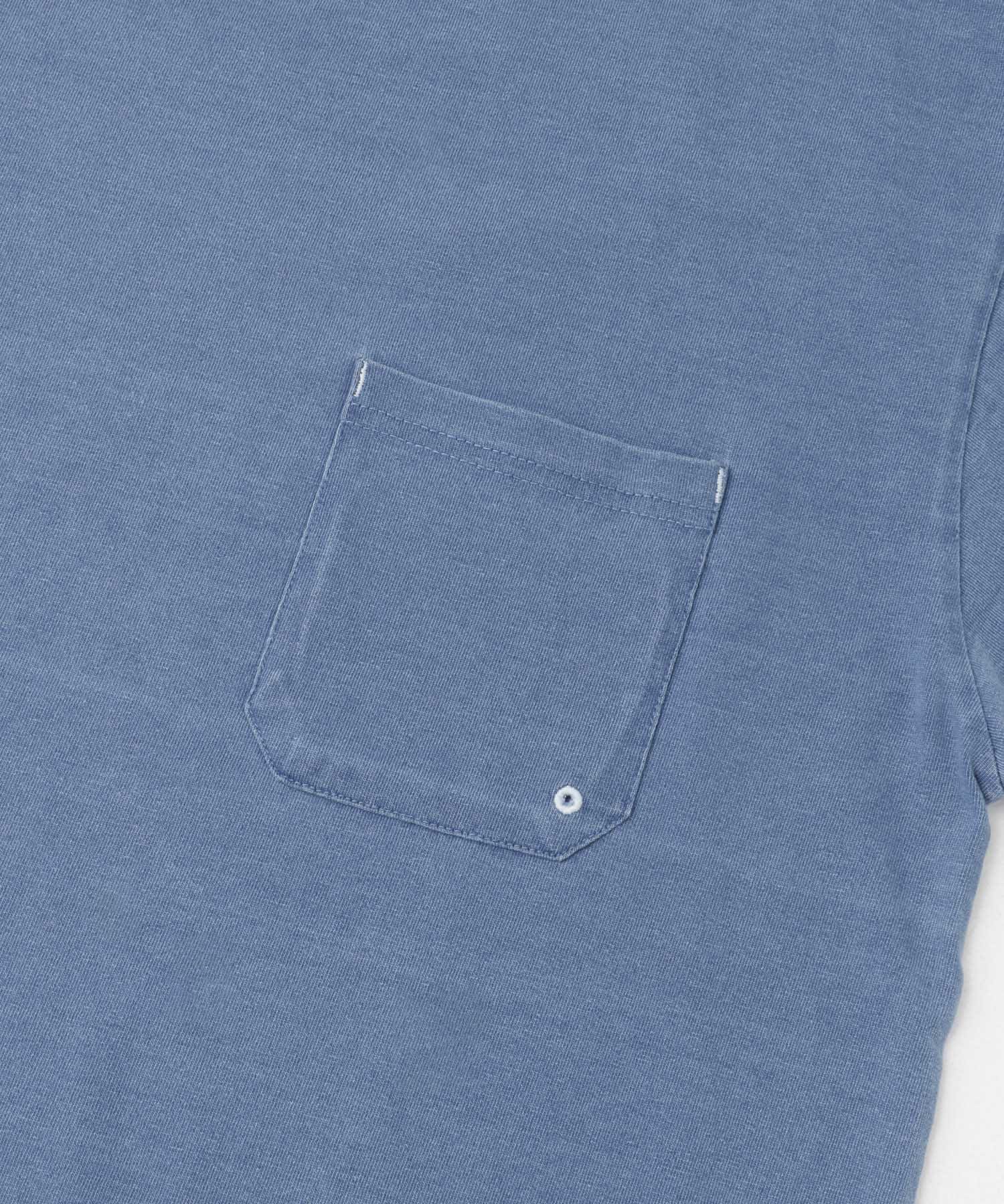 うさと　インディゴ・ ノースリーブ・シャツ インディゴショートスリーブTシャツ(M インディゴ): トップス
