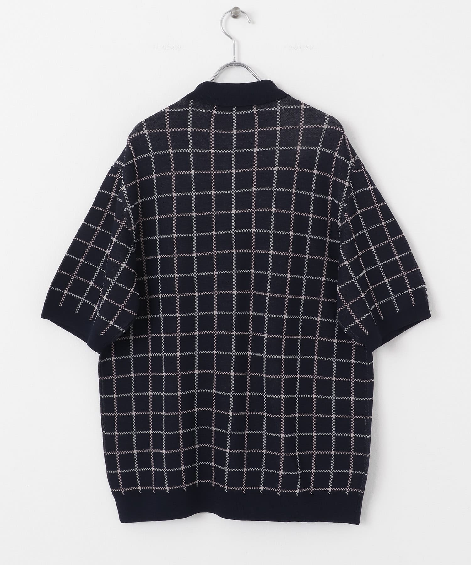 Dime ポロシャツ Tシャツ チェック柄 黒 Dime ポロシャツ Tシャツ チェック柄 黒