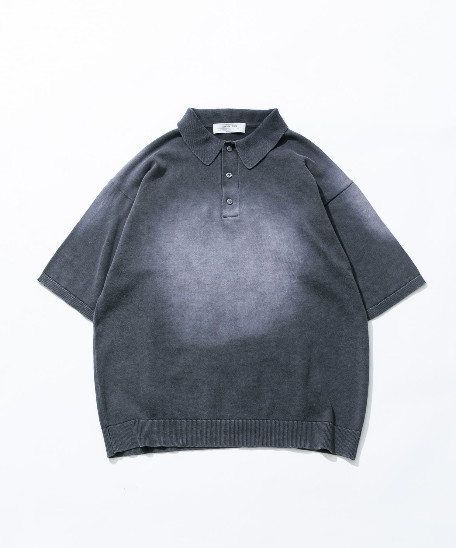 ピグメントニットポロシャツ スミクロ M