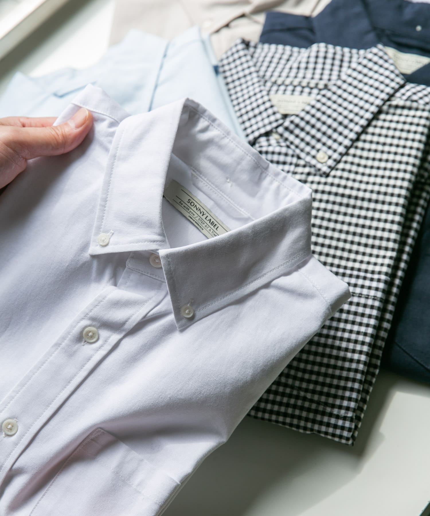 抗菌オックスボタンダウン半袖シャツ ホワイト M