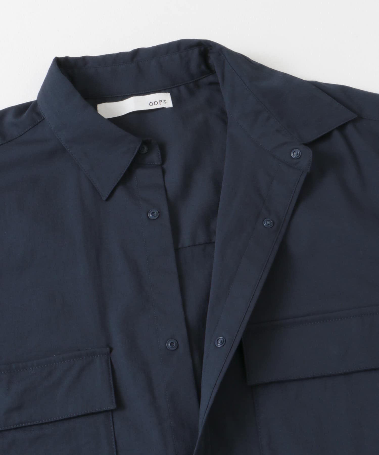 OOPSノビイルダブルポケットシャツ NAVY M