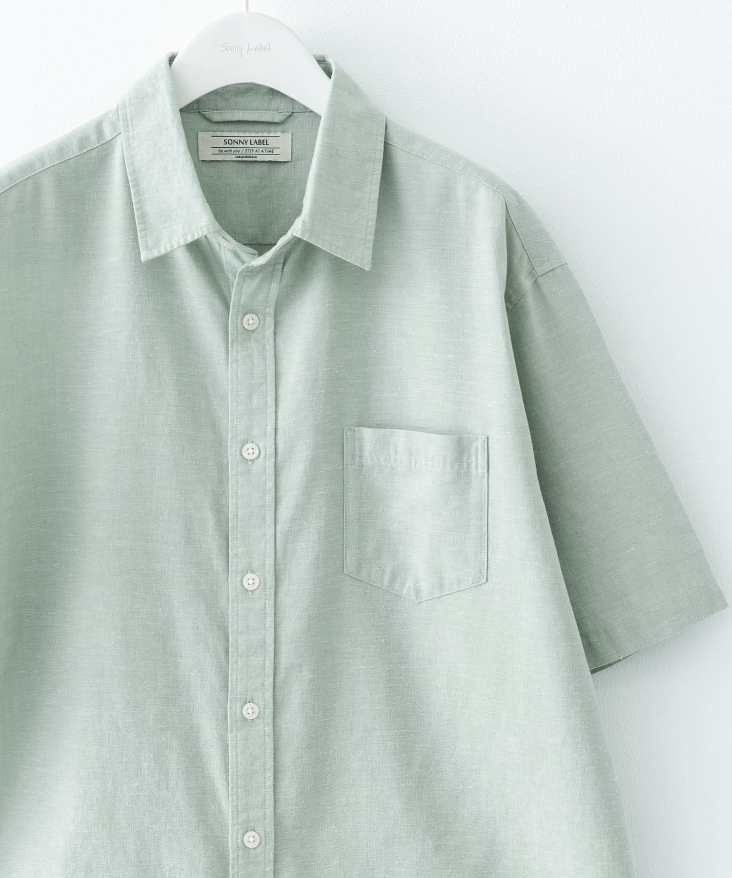 『吸水速乾/接触冷感』リネン混ハーフスリーブシャツ