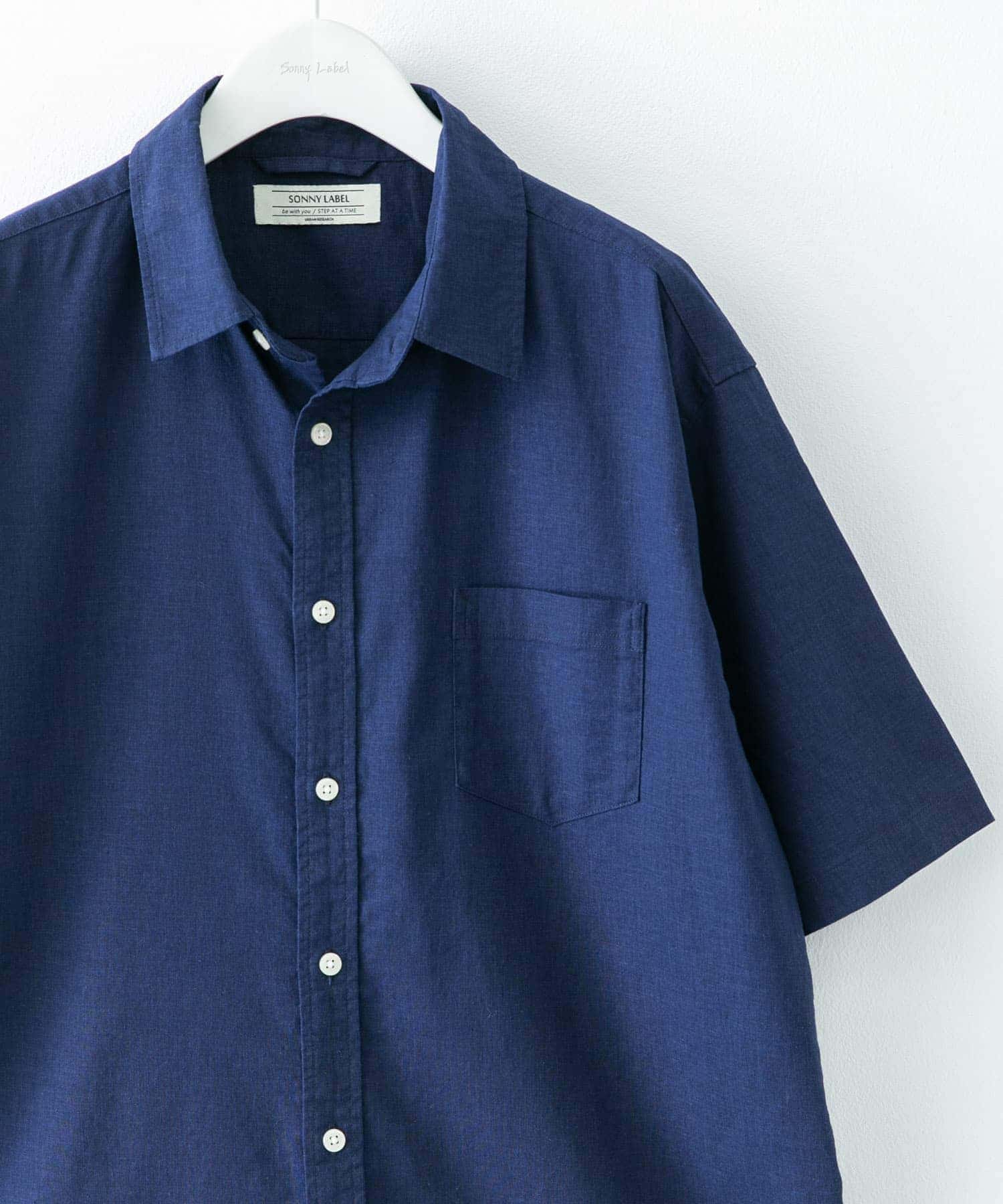 『吸水速乾/接触冷感』リネン混ハーフスリーブシャツ