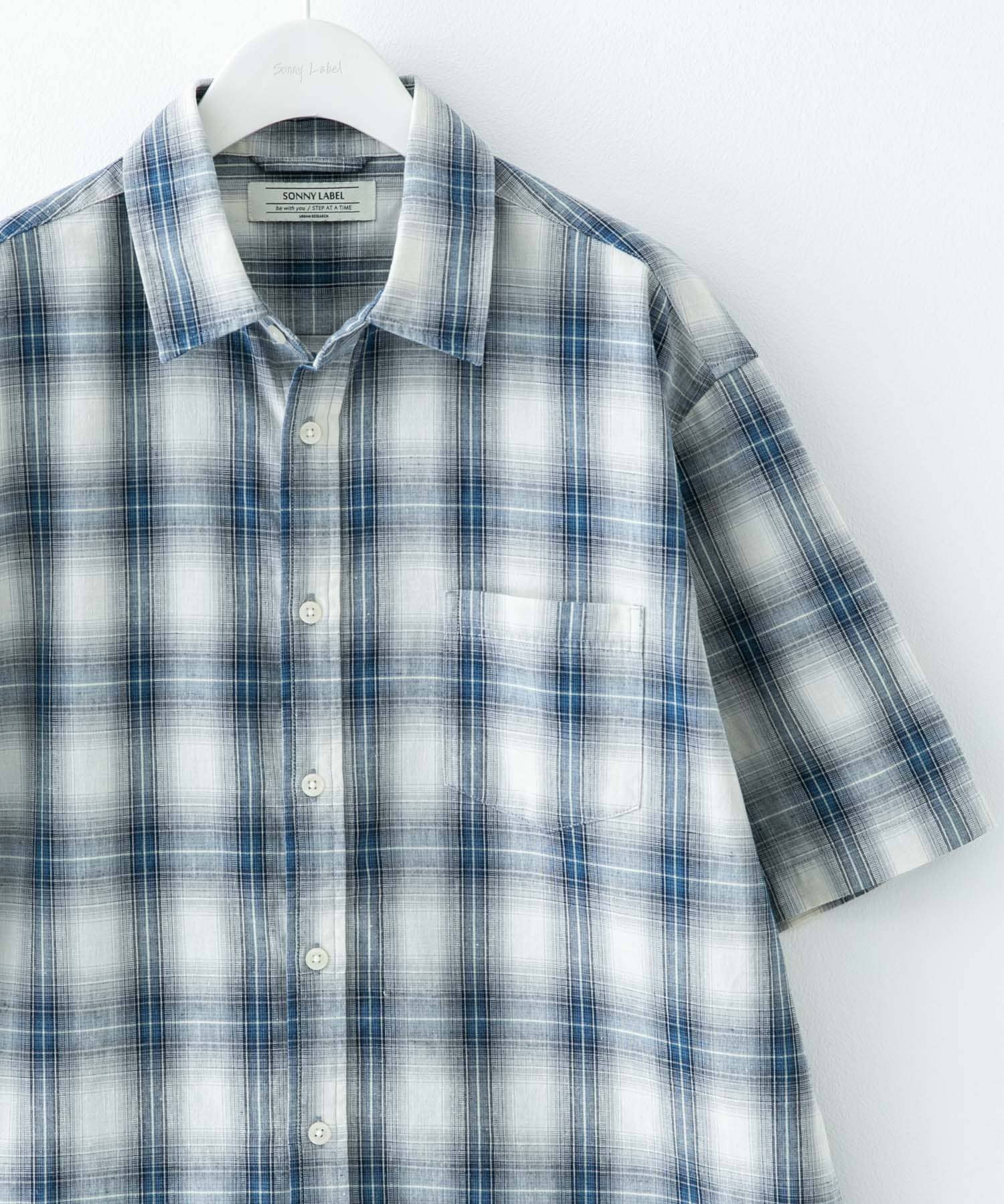 『吸水速乾/接触冷感』リネン混ハーフスリーブシャツ