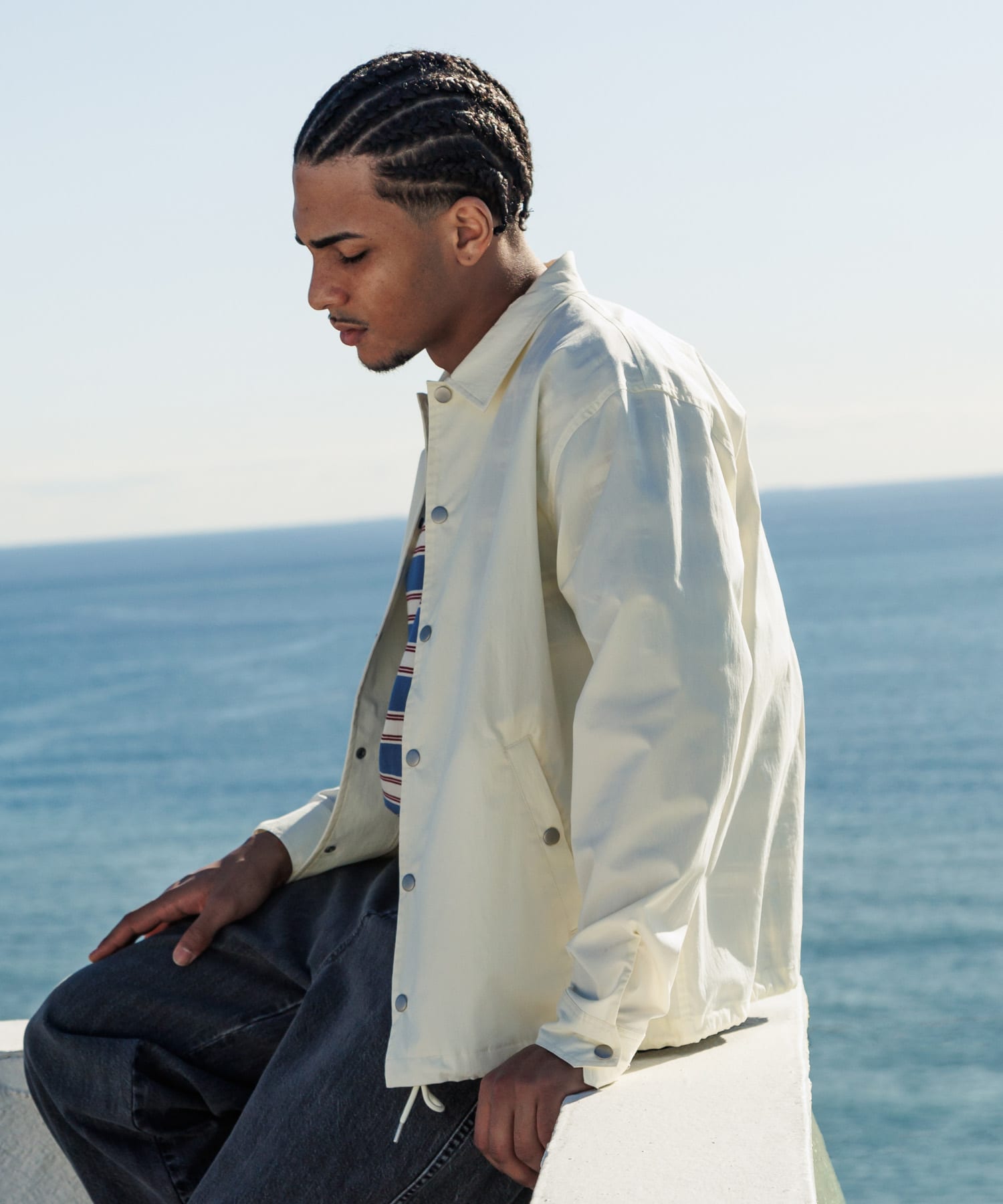 撥水シャツカーディガン