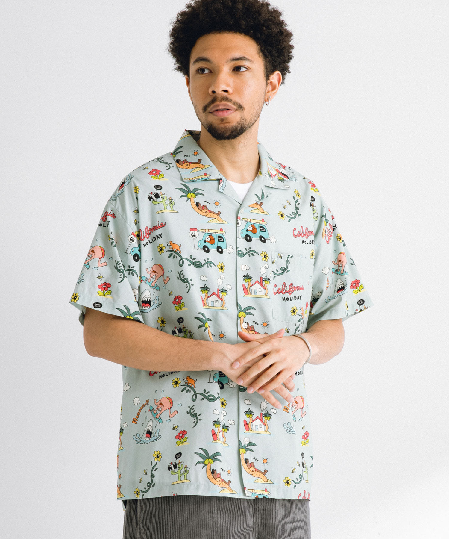 アロハシャツ by Monkey Studio(M グリーン): トップス｜URBAN