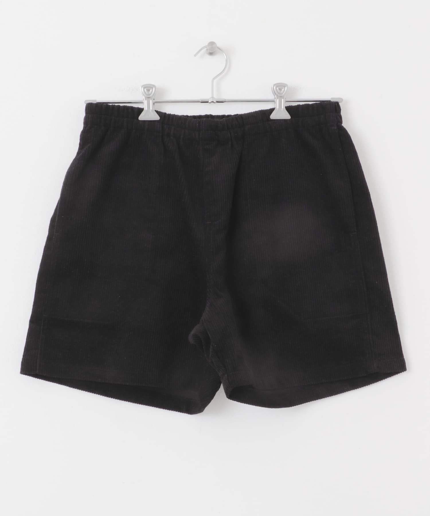 コーデュロイイージーバギーショートパンツ ブラック M