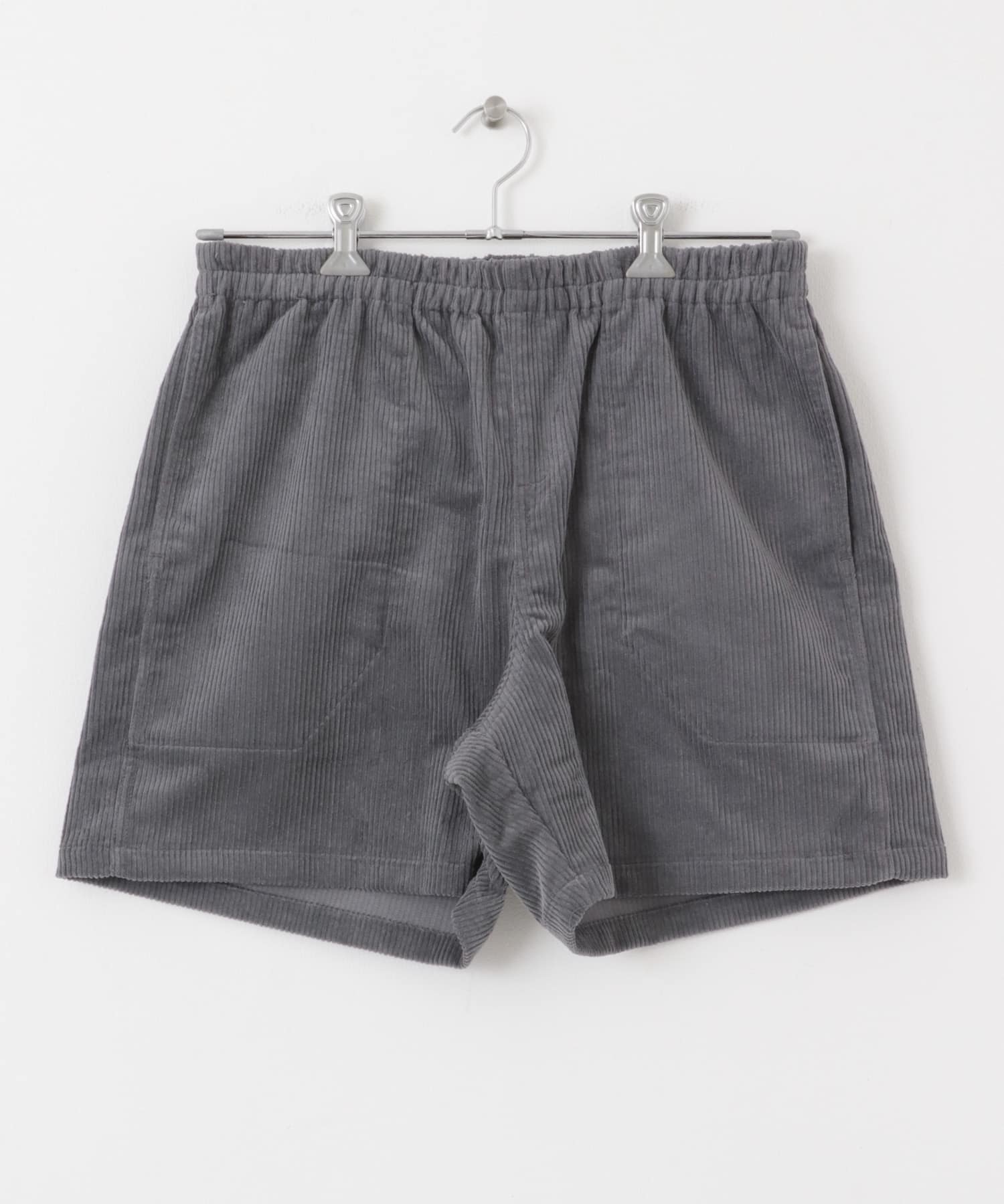 コーデュロイイージーバギーショートパンツ グレー M