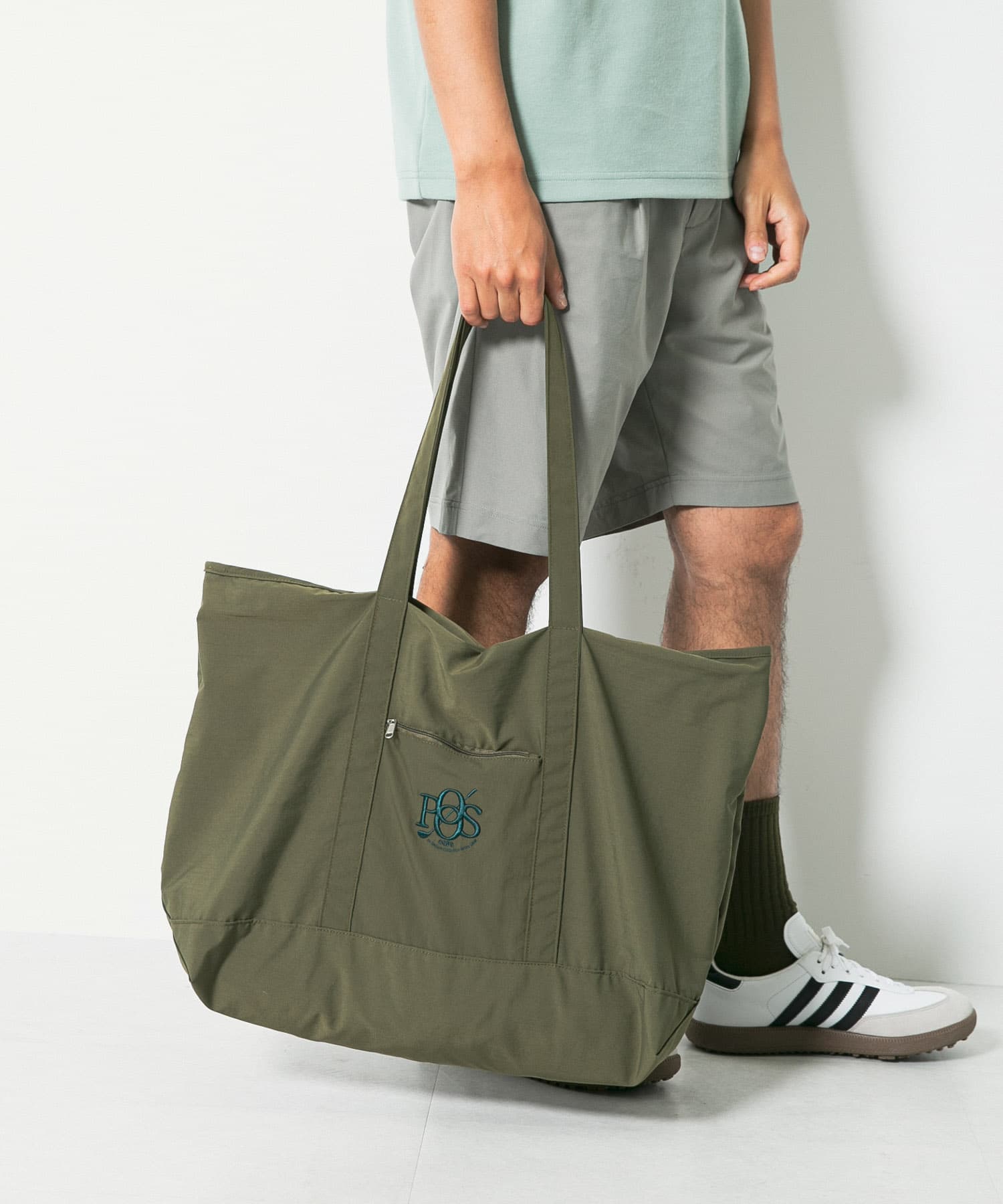 OOPS　ロゴマークトート KHAKI one