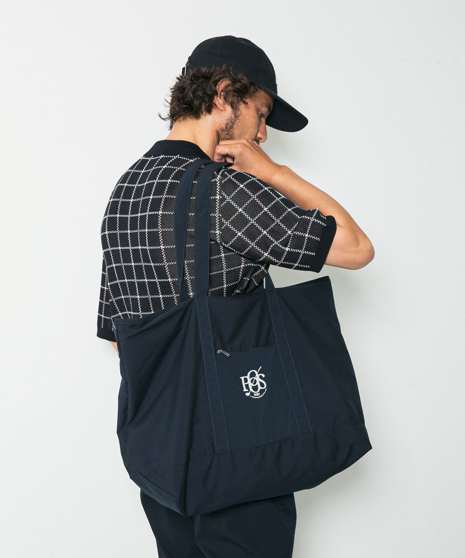 OOPS　ロゴマークトート NAVY one