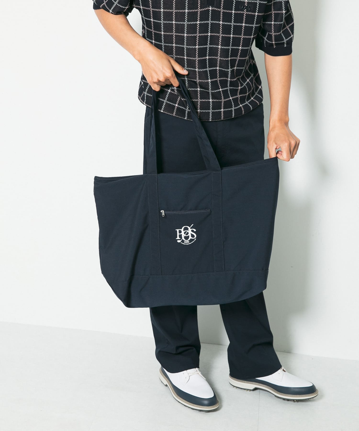 OOPS　ロゴマークトート NAVY one