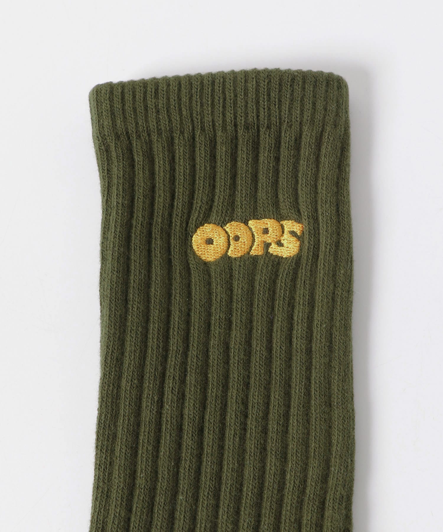 OOPS　ロゴ刺繍ソックス KHAKI one