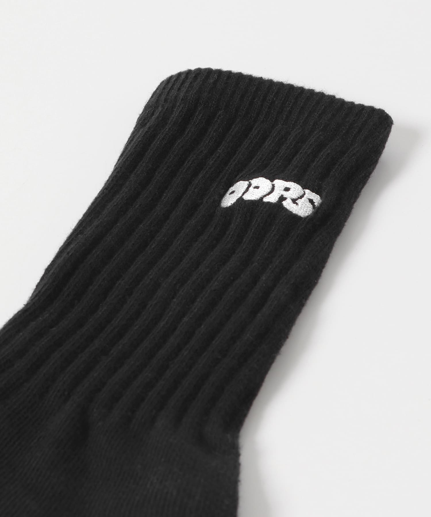 OOPS　ロゴ刺繍ソックス BLACK one