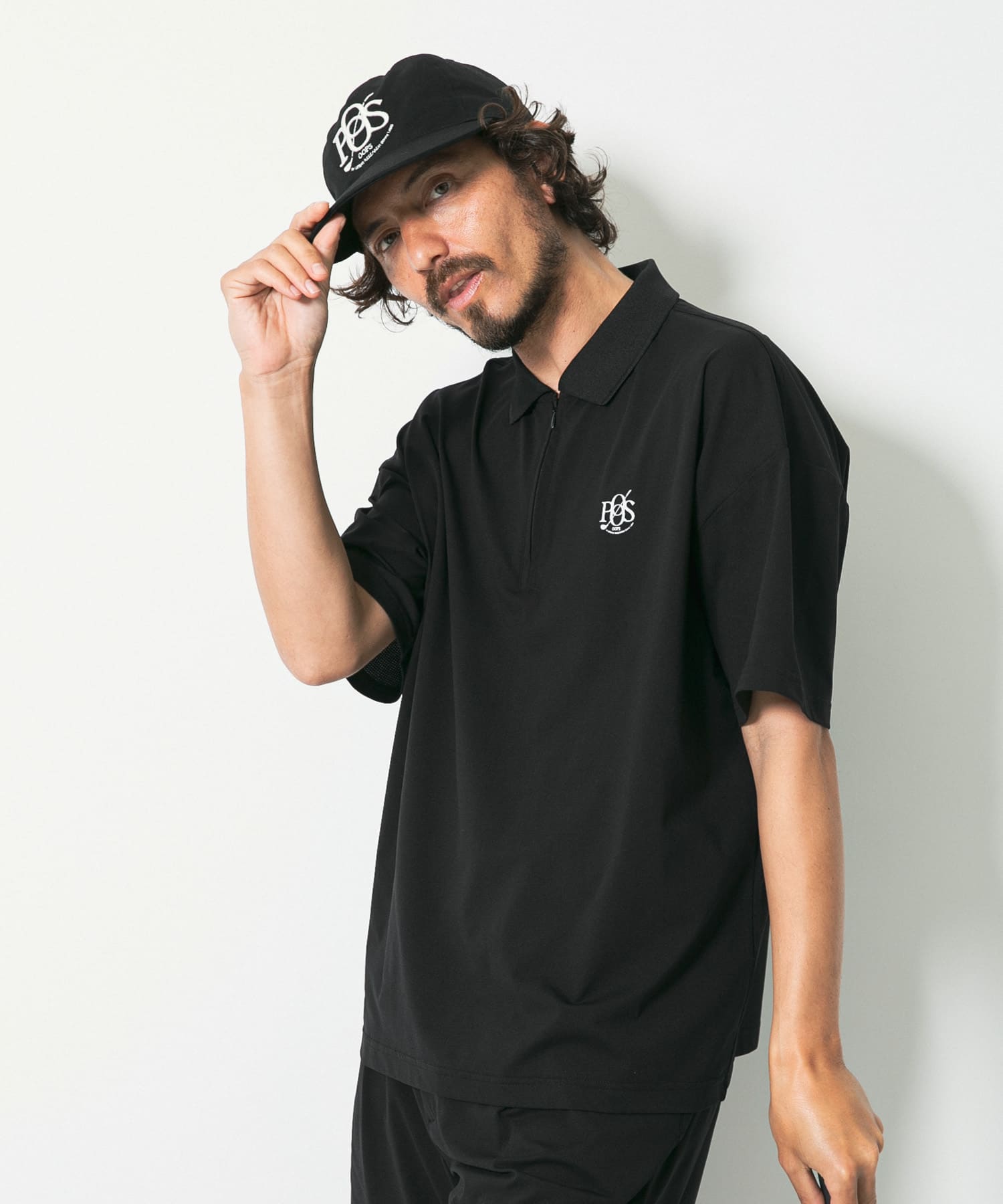 OOPS　ロゴマークキャップ BLACK one