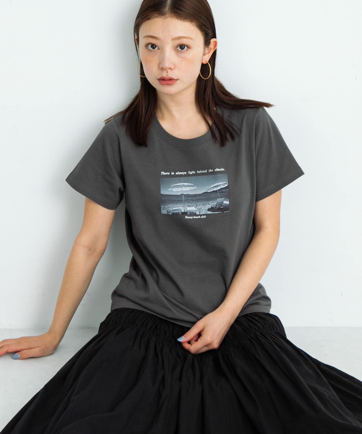 フォトプリントTシャツ スミクロ FREE