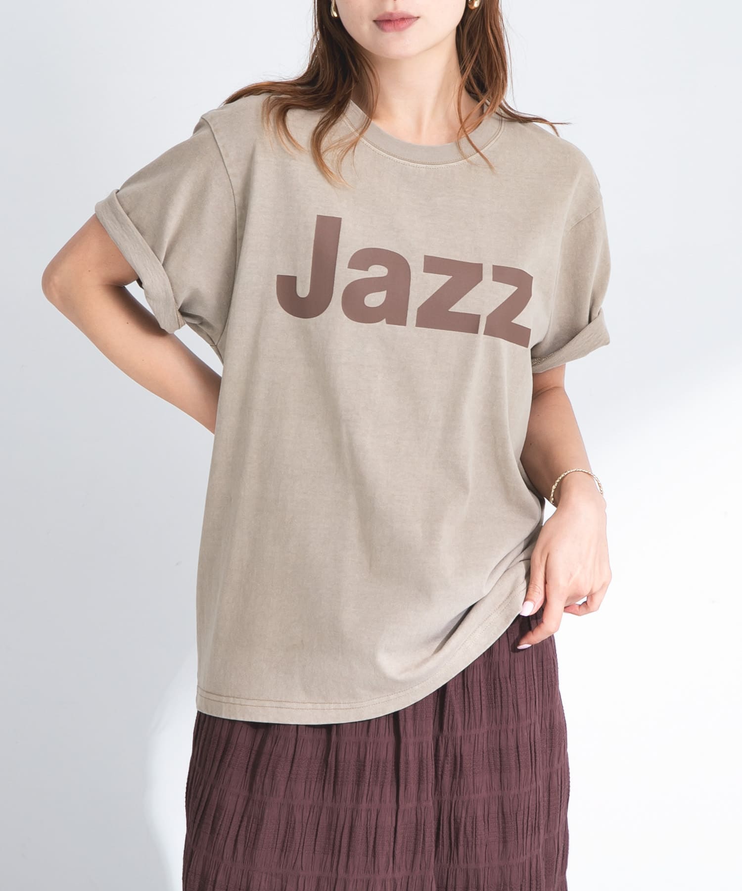 JazzロゴプリントTシャツ