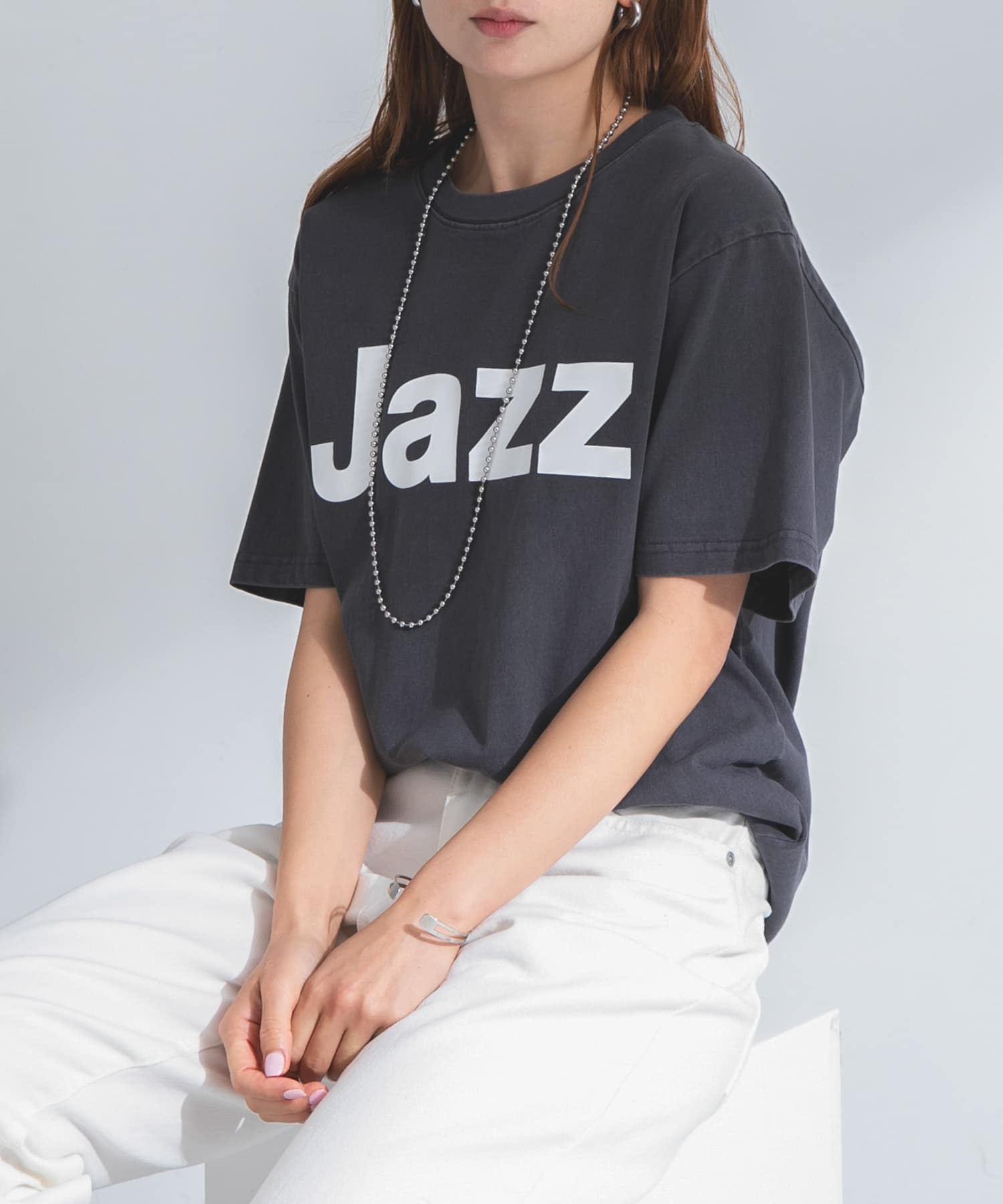JazzロゴプリントTシャツ