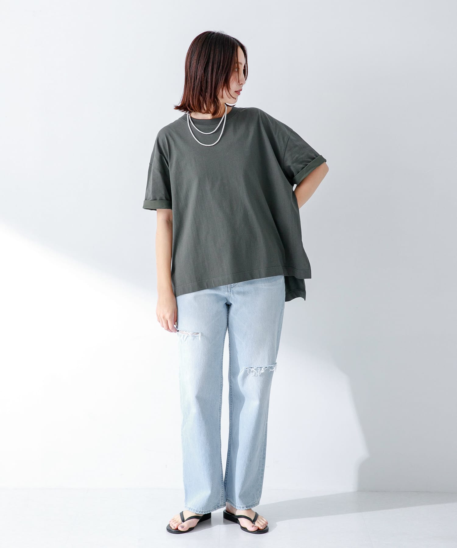 SHELTECH オーバーサイズTシャツ(FREE チャコール): トップス｜URBAN