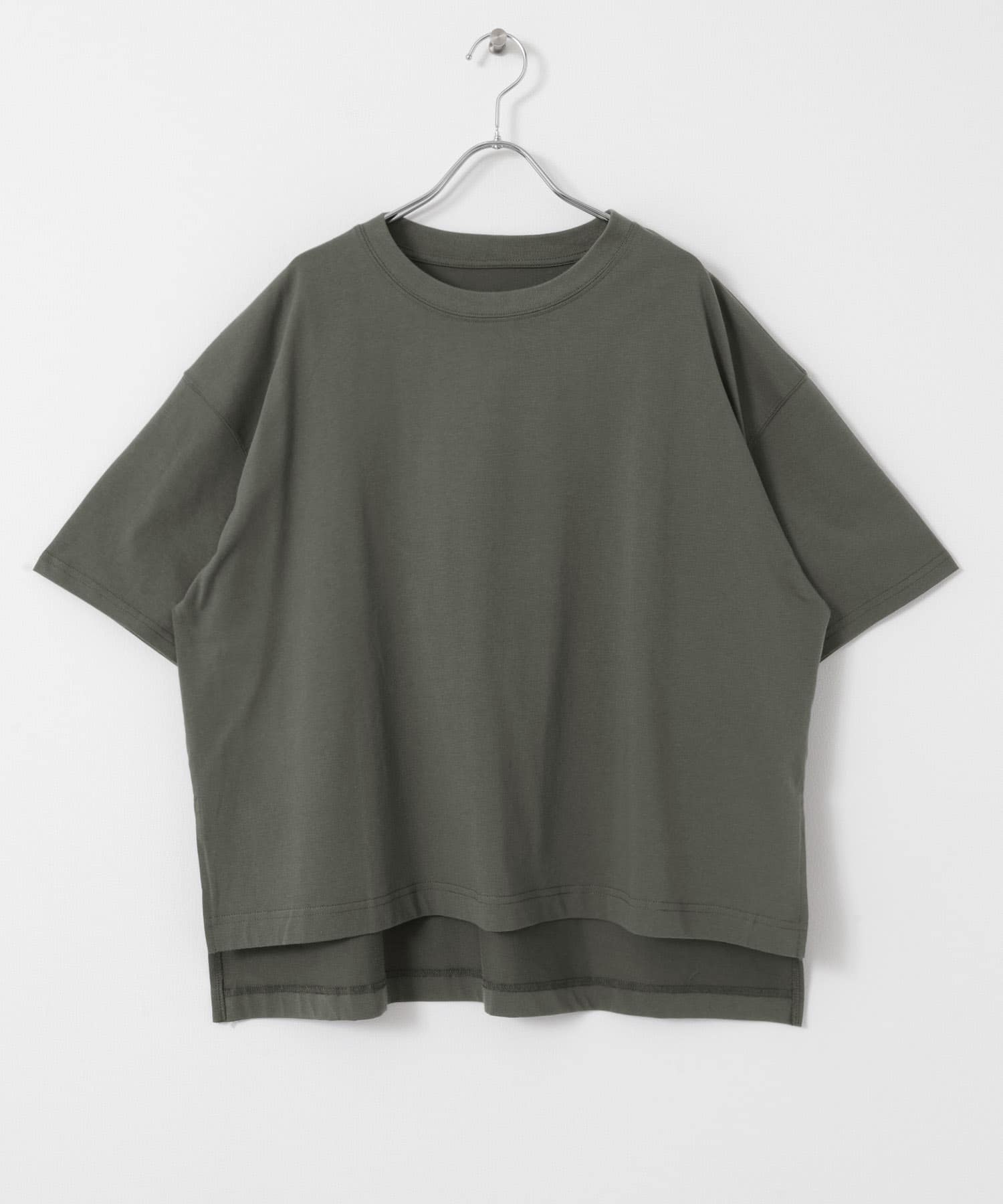 SHELTECH オーバーサイズTシャツ チャコール FREE