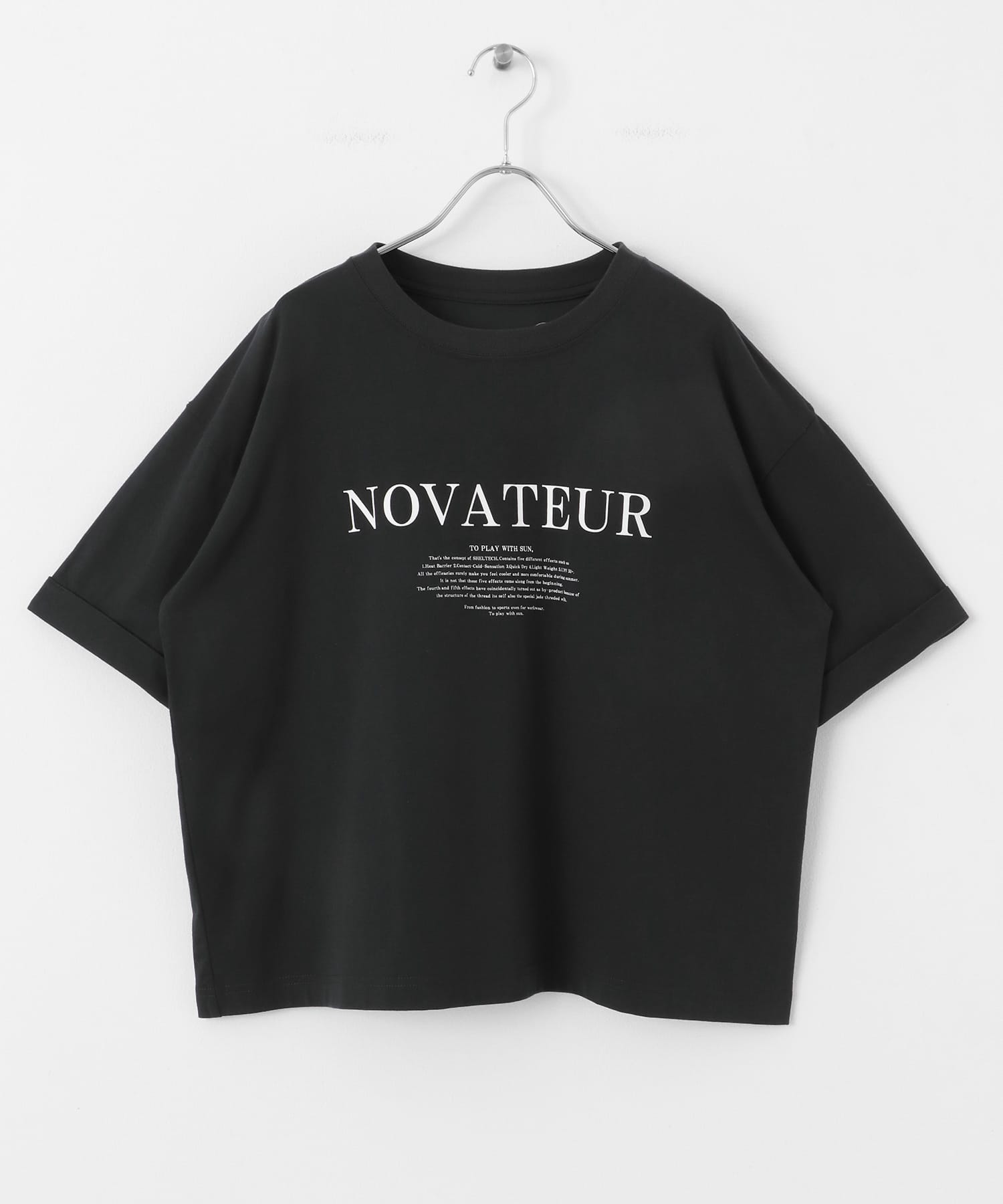 SHELTECH ロゴプリントTシャツ ブラック FREE