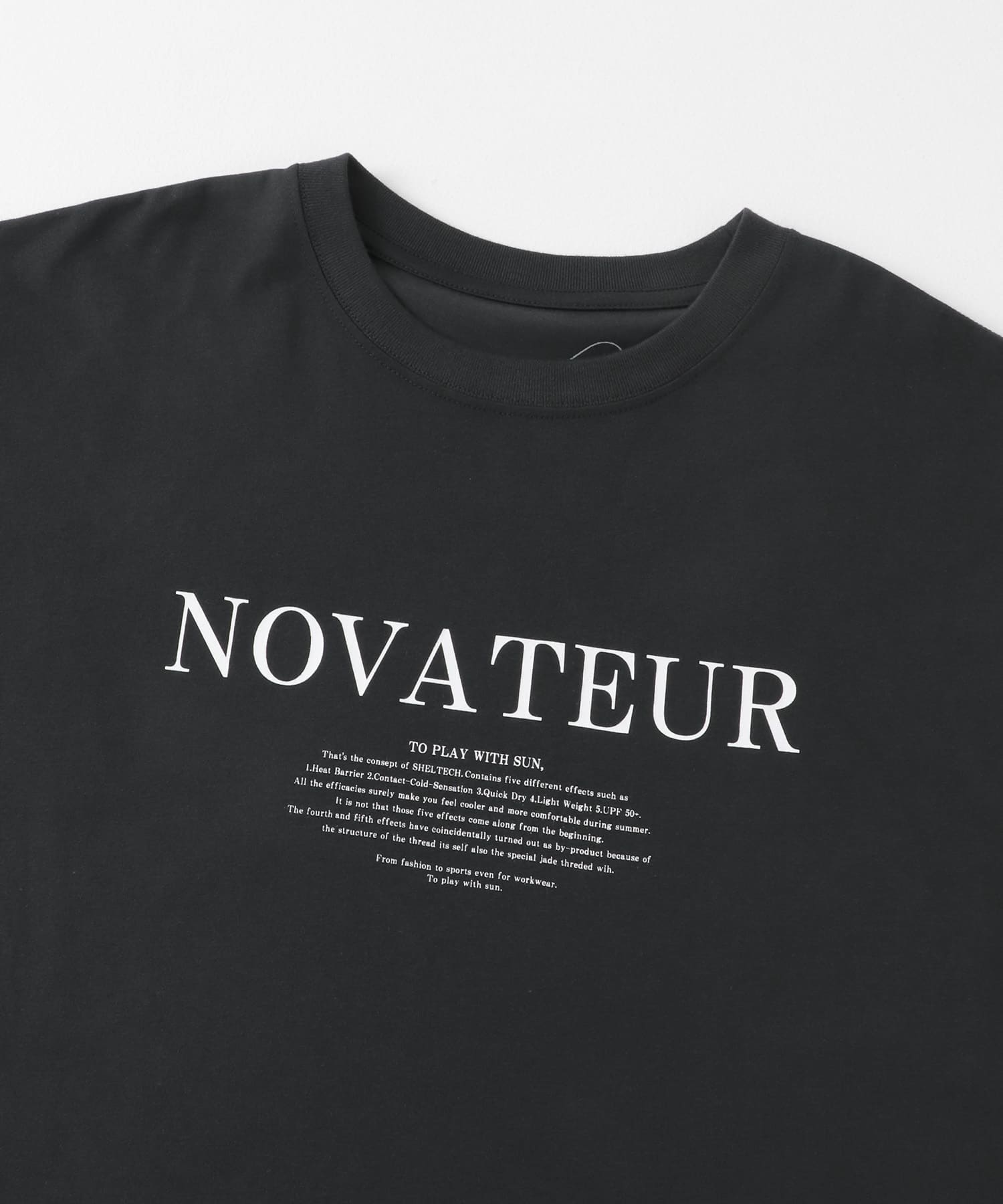 SHELTECH ロゴプリントTシャツ ブラック FREE