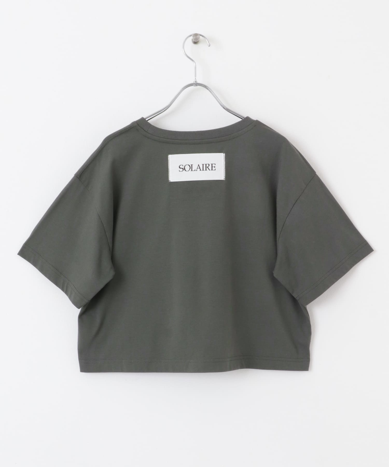 SHELTECH クロップドTシャツ チャコール FREE