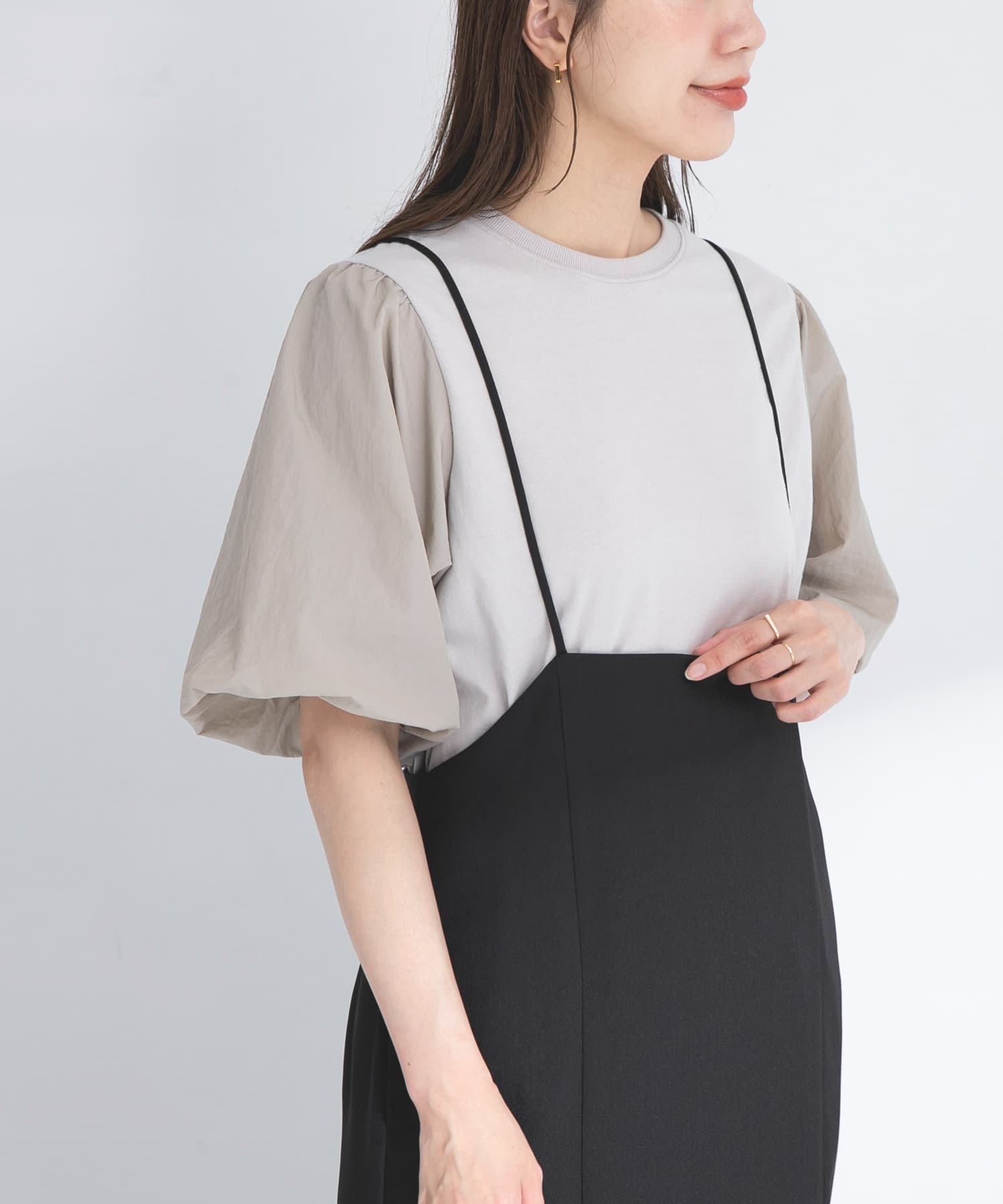 新品未使用タグ付★Sonny Label異素材バルーンスリーブプルオーバー WEB/一部店舗限定』異素材バルーンスリーブプルオーバー(FREE