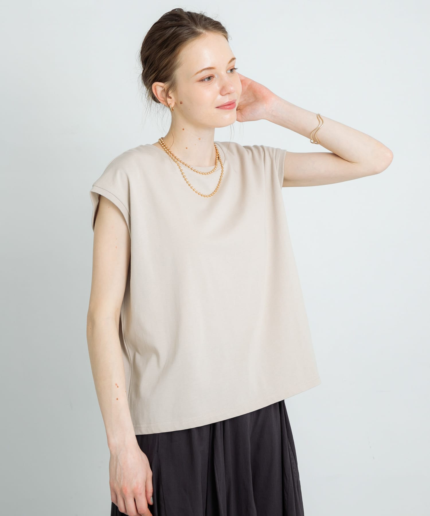 『UR TECH ひやサラクール』フレンチスリーブTシャツ